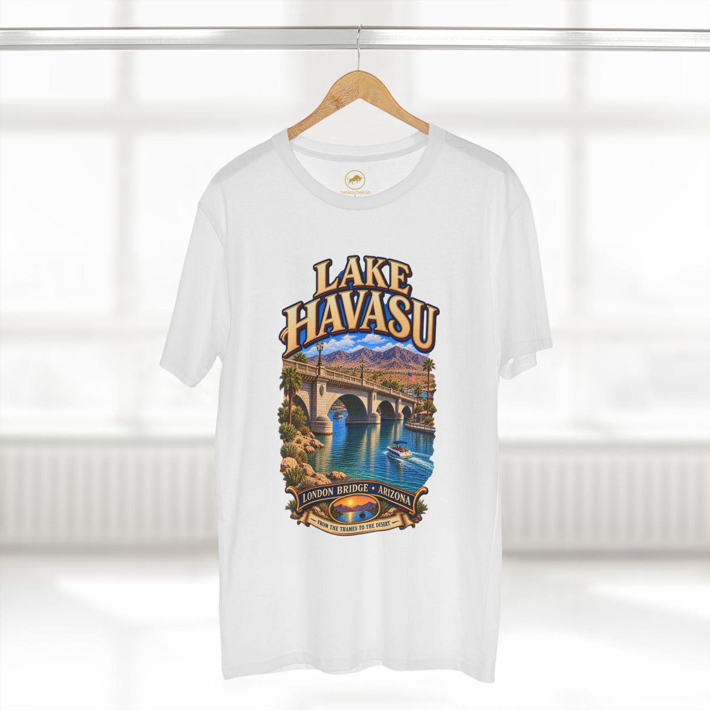 Lake Havasu London Bridge T-Shirt, Arizona Desert Travel Shirt, Bridgewater Channel Vacation Tee.