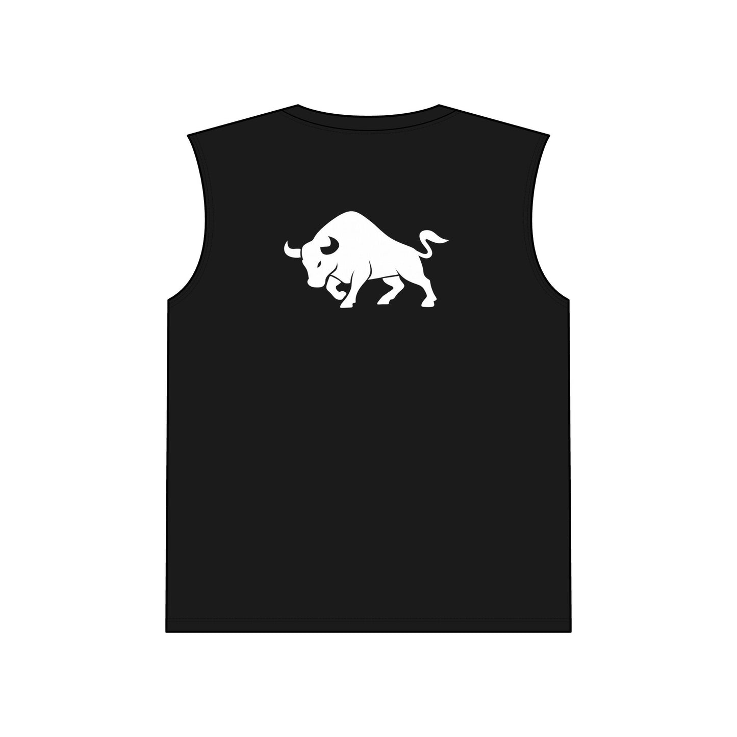 Slim Fit Muscle Tank - Premium White Bull Logo Streetwear by TheBullThread
