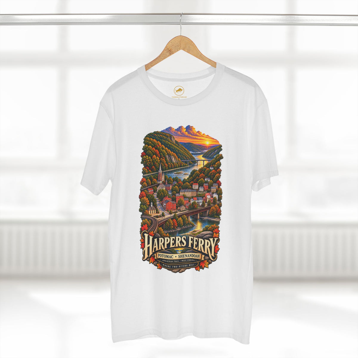 Harpers Ferry West Virginia Shirt, Appalachian Trail Tee, Potomac Shenandoah Rivers, Historic Town Travel T-Shirt, WV Gift.
