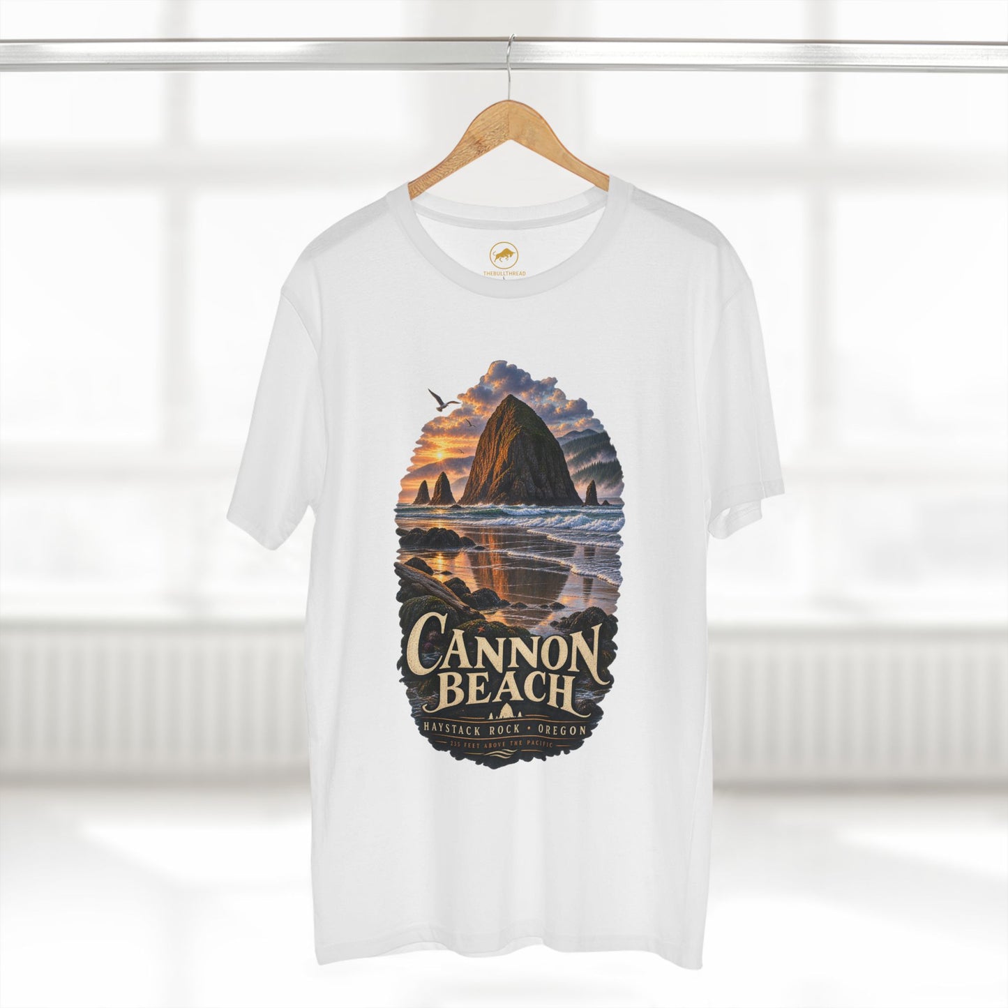 Cannon Beach Oregon Shirt, Haystack Rock T Shirt, Oregon Coast Graphic Tee, Pacific Northwest PNW Travel Shirt, Coastal Vacation Gift.