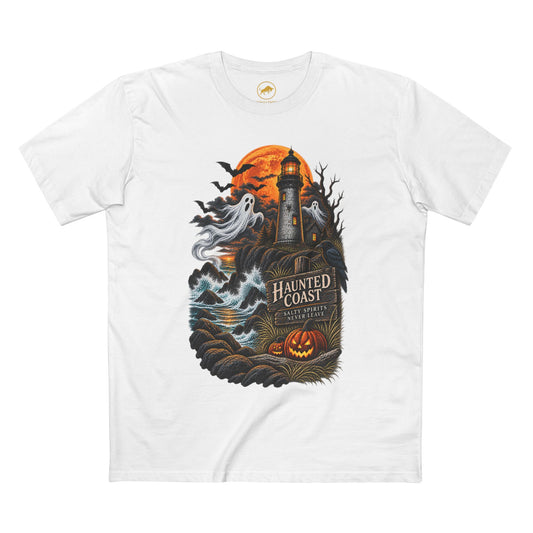 Haunted Lighthouse Halloween Shirt, Coastal Halloween Tee, Ghost Lighthouse Shirt, Spooky Coast Ocean Lover Gift.