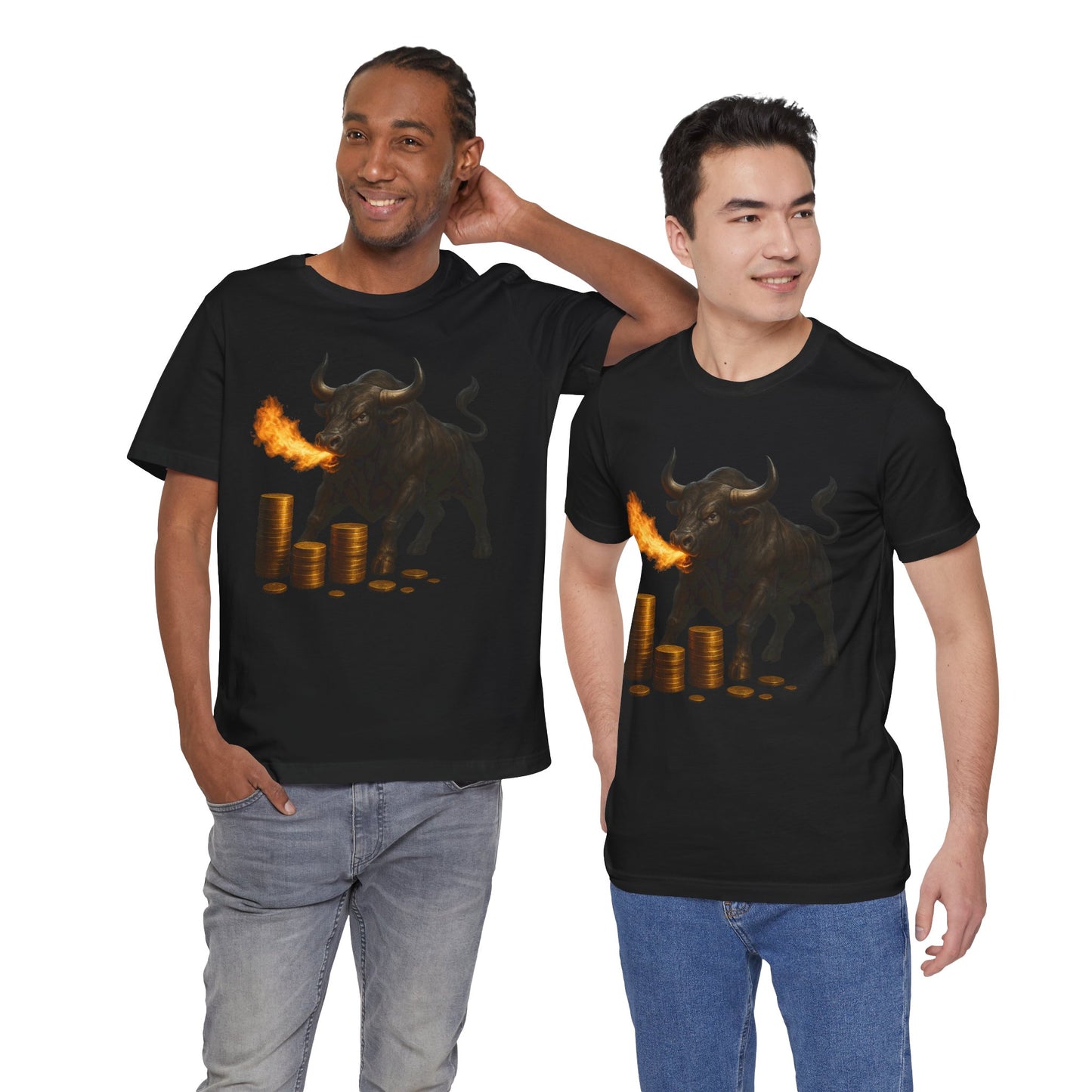 Fire Breathing Bull Shirt - Motivational Unstoppable Force Tee | Powerful Wealth Mindset Streetwear by TheBullThread