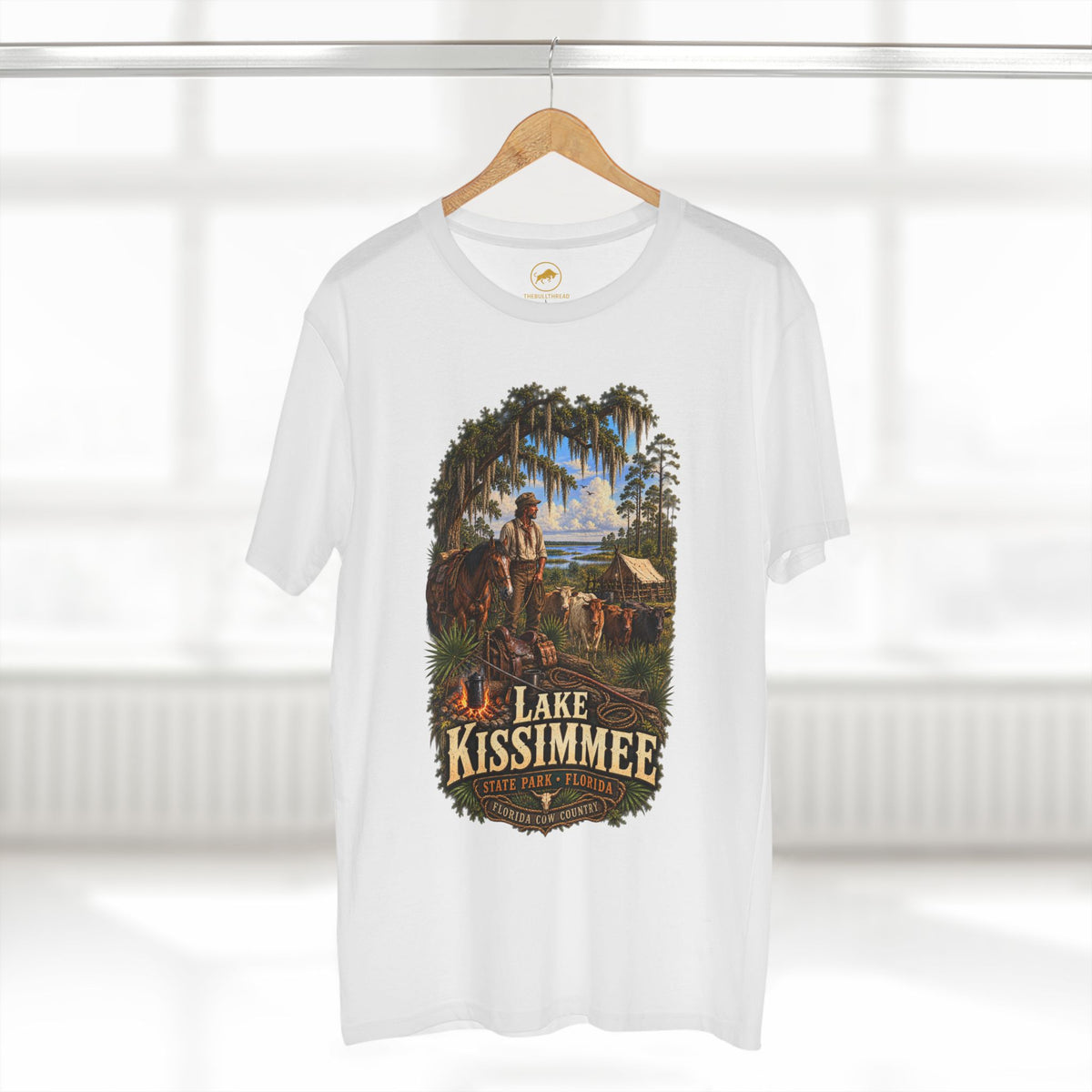 Lake Kissimmee State Park Shirt, Florida Cow Country Tee, 1876 Cow Camp, Florida Cow Hunter, Cracker Cattle Heritage T-Shirt.