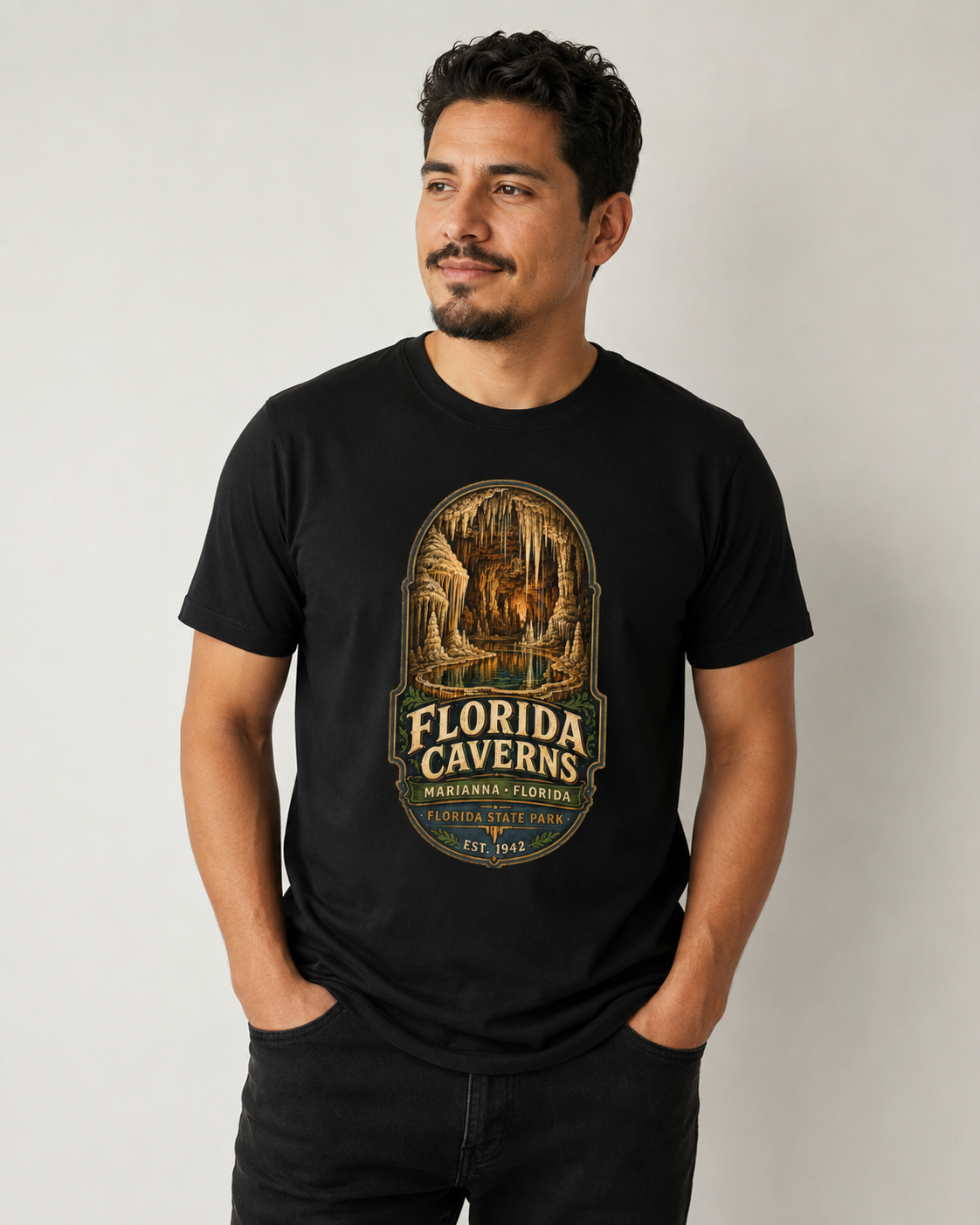 Florida Caverns State Park Shirt, Marianna Florida Cave Tee, Vintage Travel Graphic, Premium AS Colour 5001 Souvenir Gift.