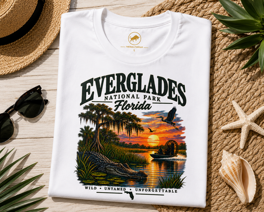 Everglades National Park Florida Shirt Vintage Alligator Wildlife Graphic Tee Florida Swamp Outdoor Adventure T Shirt