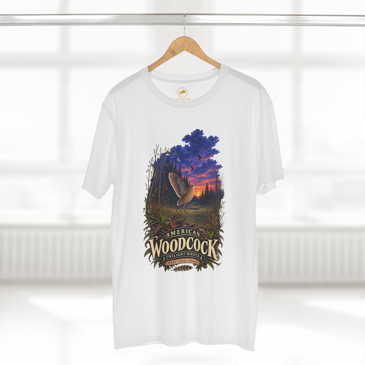 American Woodcock Shirt: Twilight Sky Dance Timberdoodle Birding Tee