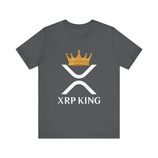 Premium XRP Crypto T-Shirt - XRP King Crowned Royalty Design by TheBullThread