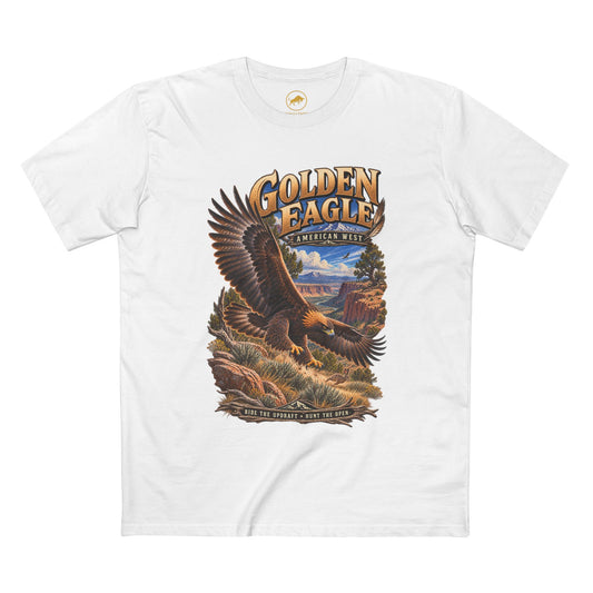 Golden Eagle Shirt, American West Wildlife Tee, Western Bird of Prey Graphic T-Shirt, Raptor Nature Gift.