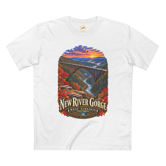 New River Gorge Scenic Bridge Tee | West Virginia Fall Landscape