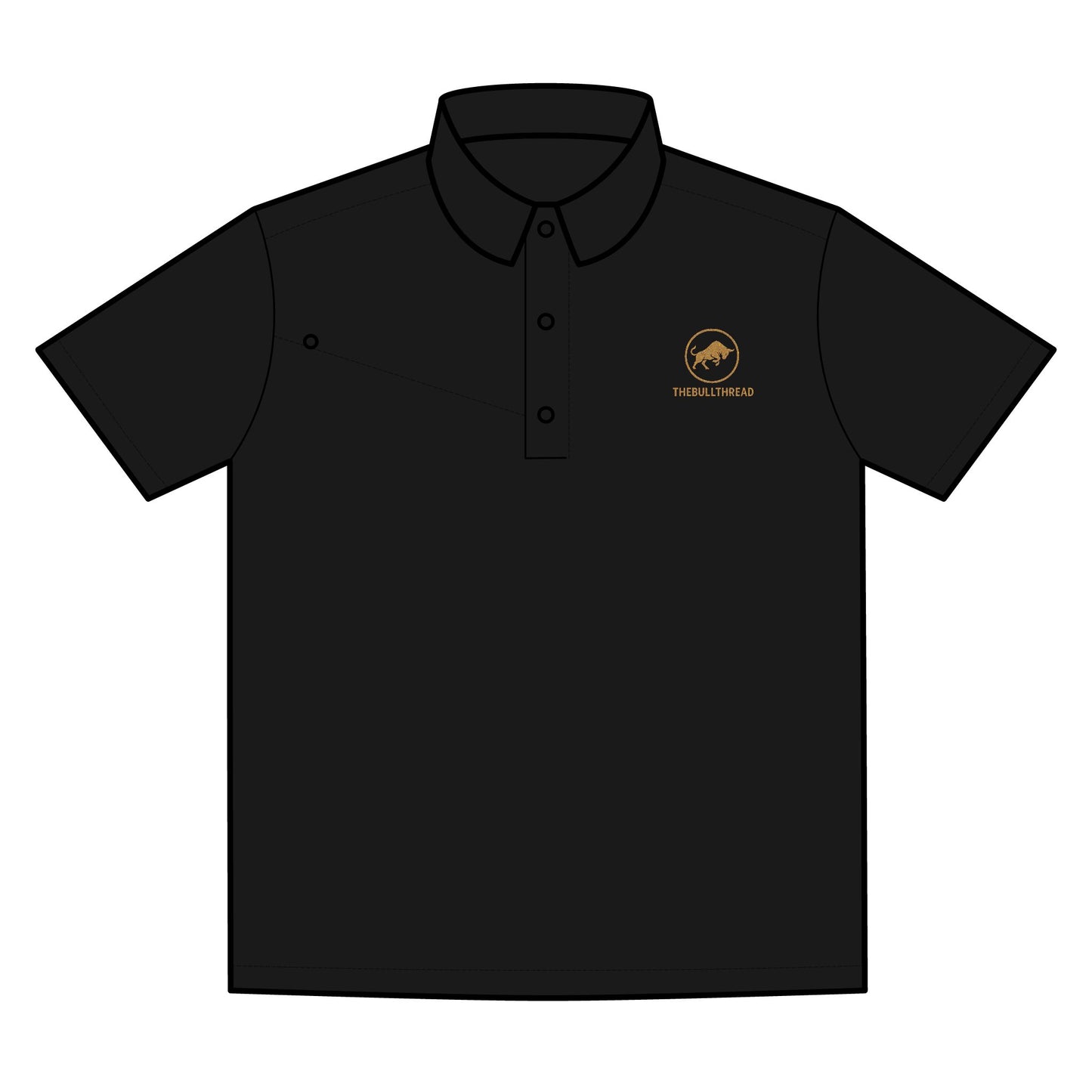 Premium Embroidered Polo – Gold Bull Logo Investor Streetwear by TheBullThread