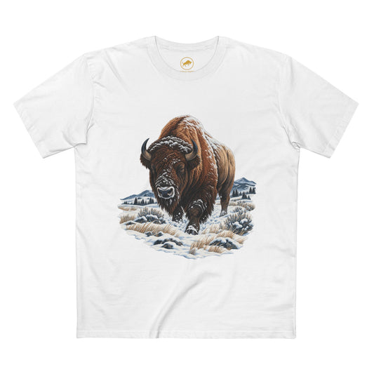 American Bison Shirt, Winter Prairie Wildlife Tee, Buffalo Lover and Western Nature Gift.