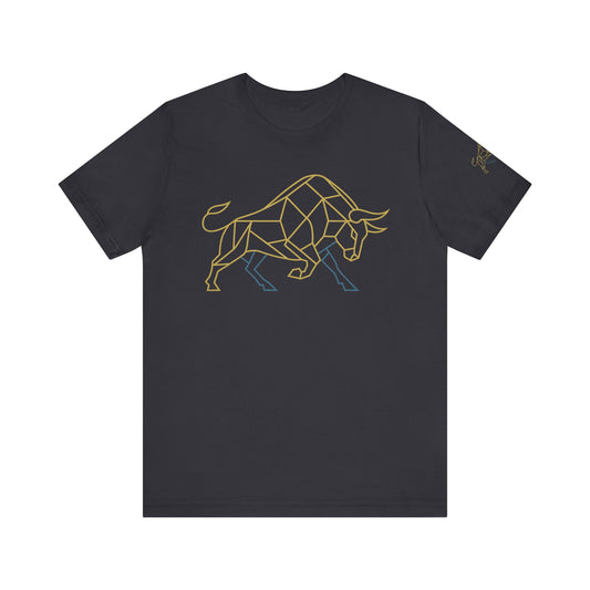 Premium Minimalist Crypto T-Shirt - Geometric Bull Graphic Inspired by Bitcoin & XRP by TheBullThread