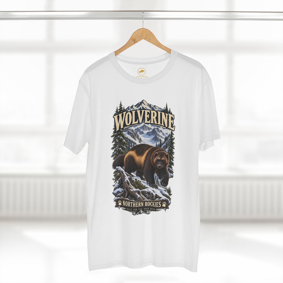 Wolverine Wildlife T-Shirt: Northern Rockies Mountain Animal Graphic Tee