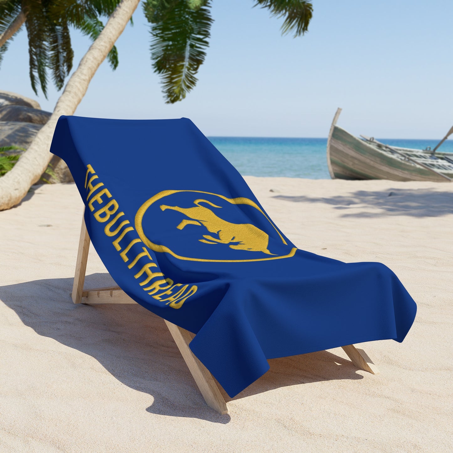 Premium Bull Towel – Royal Blue & Gold Design by TheBullThread