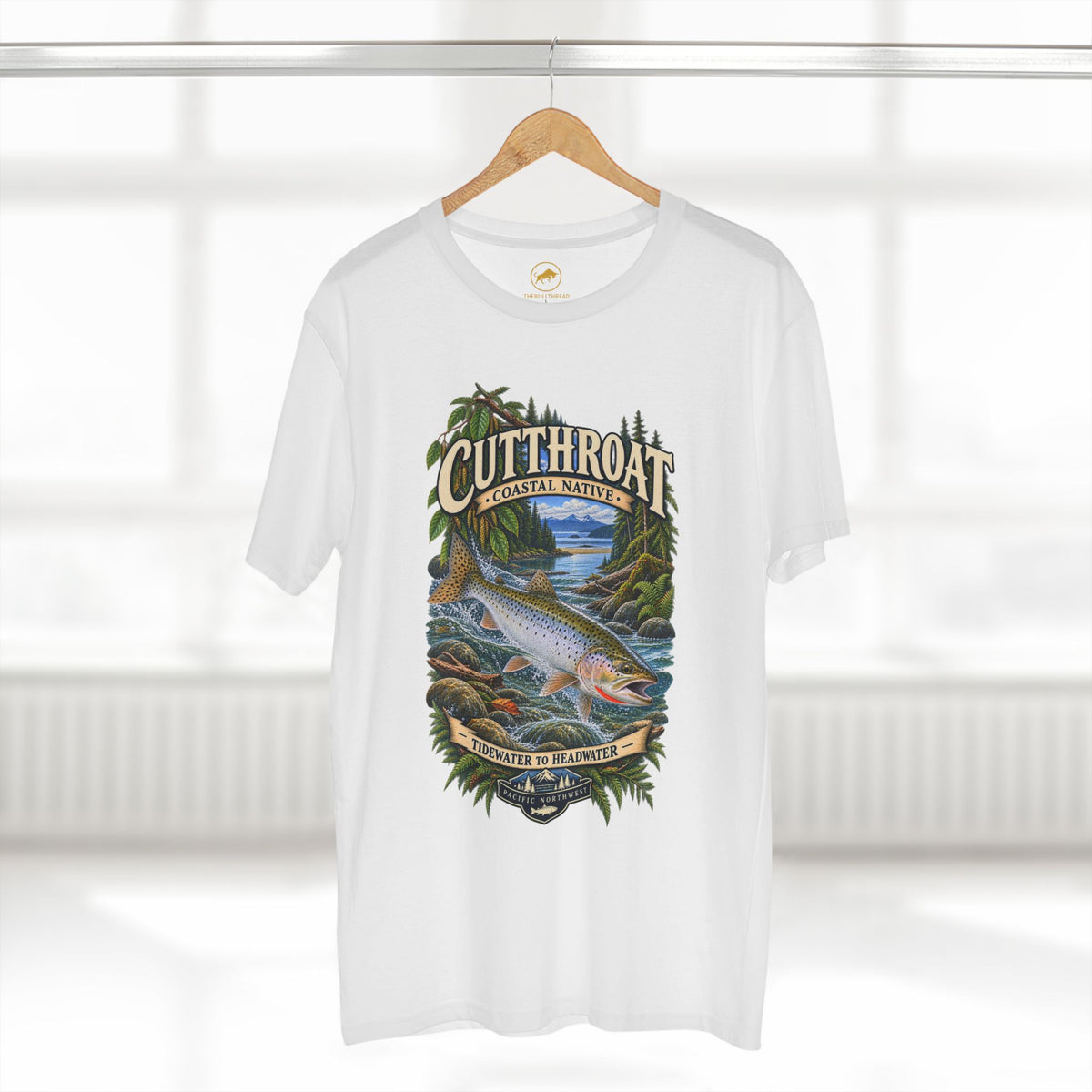 Cutthroat Trout Shirt, Pacific Northwest Fly Fishing Tee, Coastal Sea Run Trout Angler Gift.