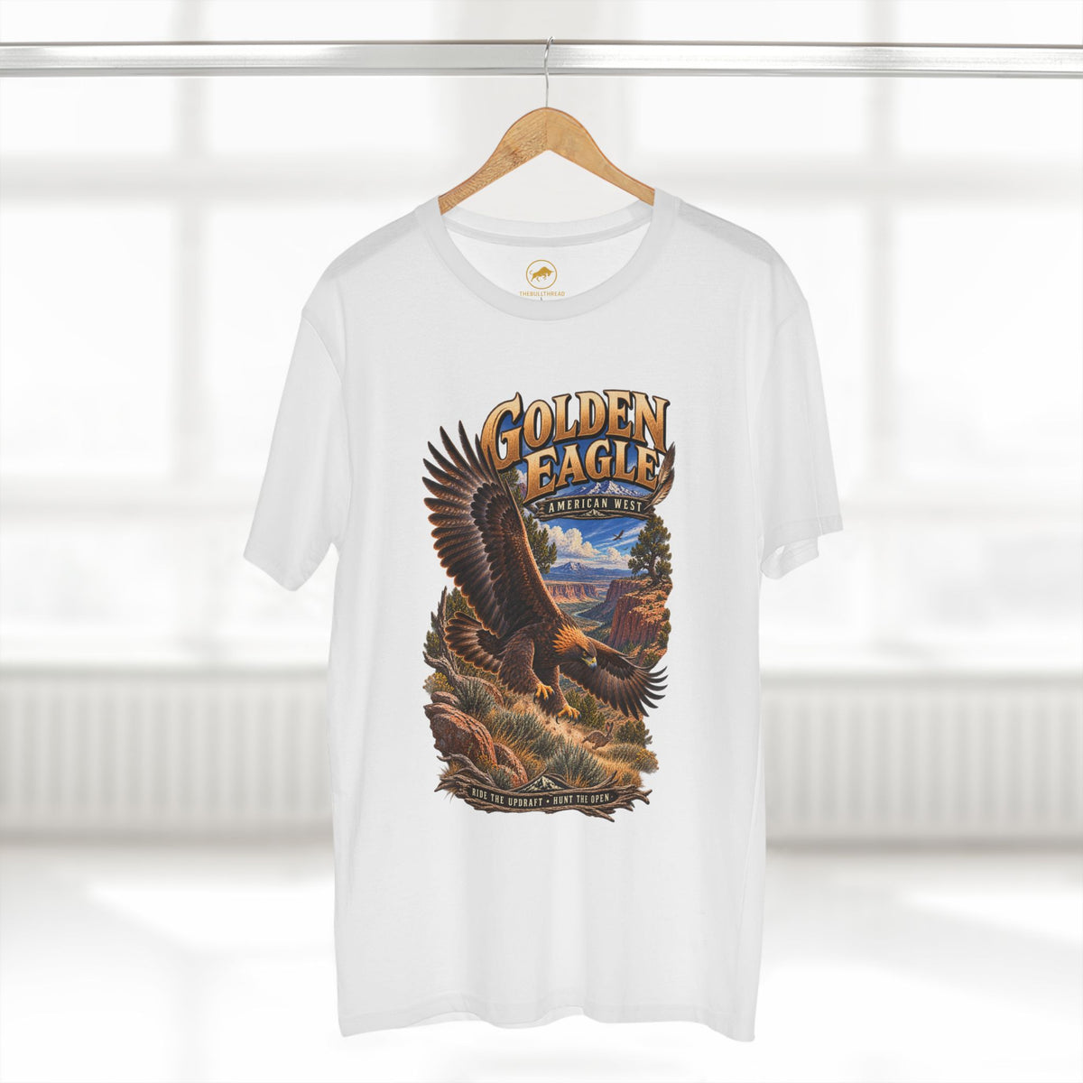 Golden Eagle Shirt, American West Wildlife Tee, Western Bird of Prey Graphic T-Shirt, Raptor Nature Gift.