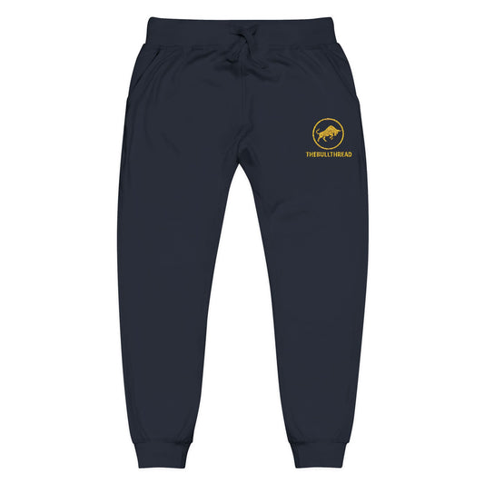 Luxe Fleece Sweatpants - Premium Embroidered Crypto Joggers by TheBullThread