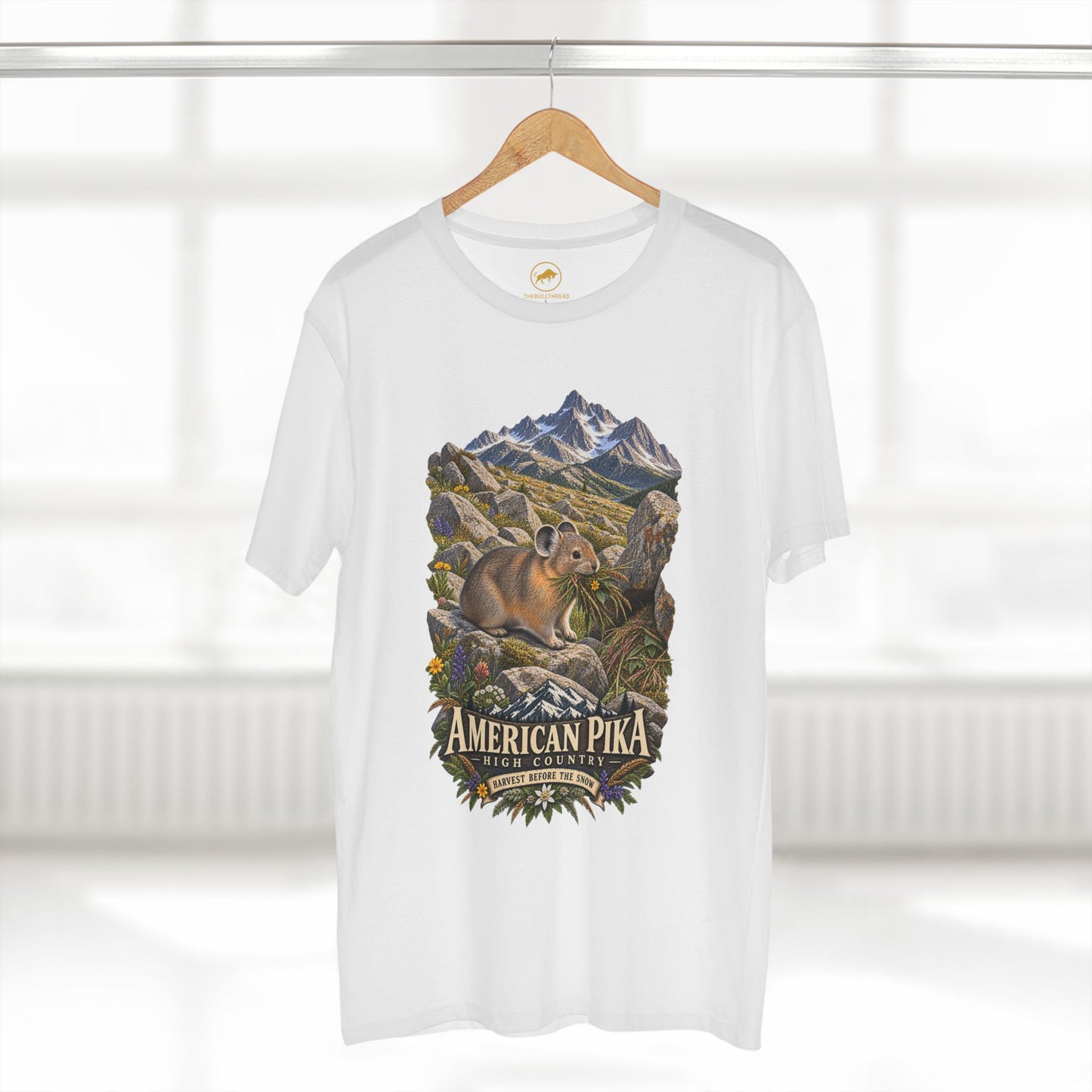 American Pika Shirt, Rocky Mountain Wildlife Tee, Alpine Hiking Graphic T-Shirt.