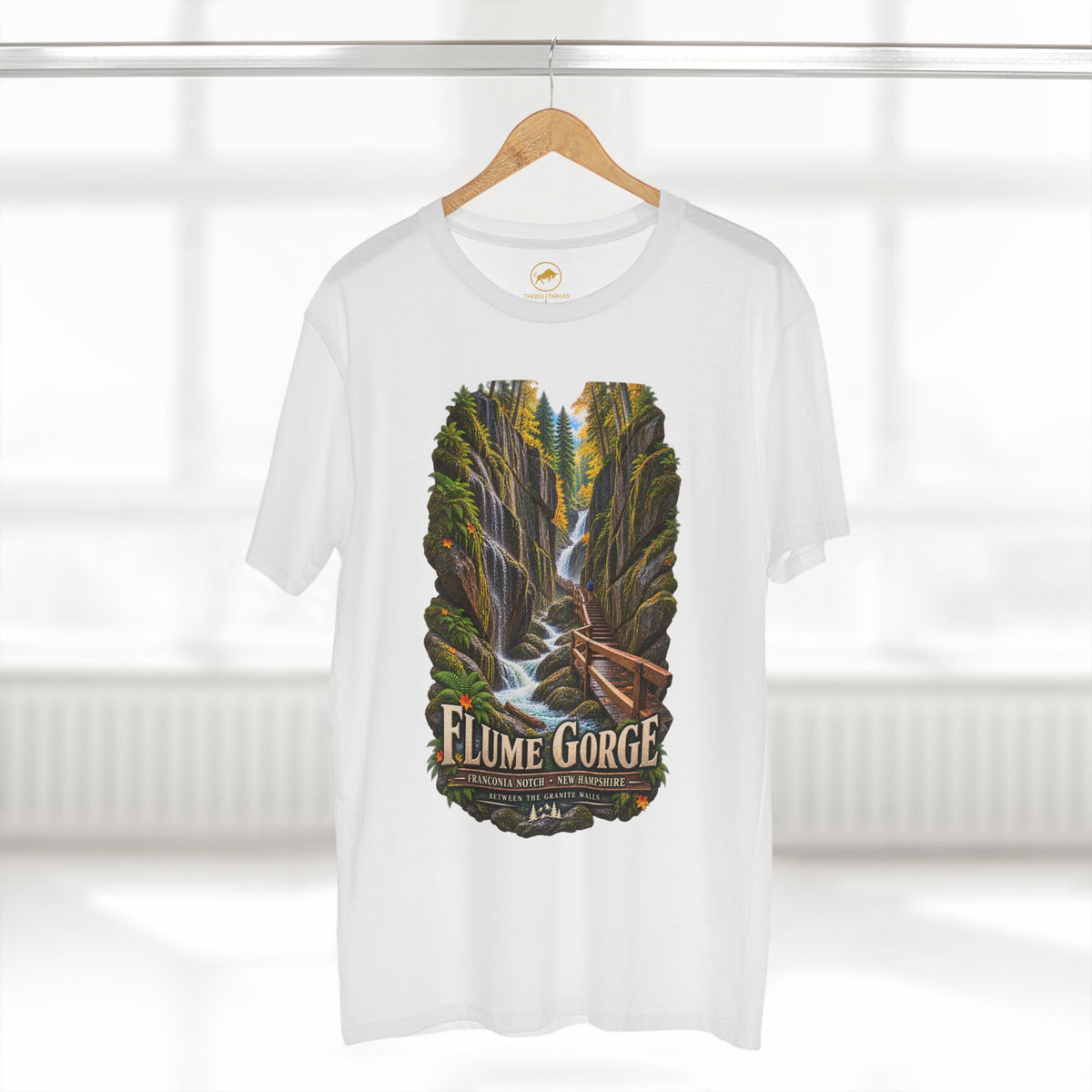 Flume Gorge Shirt, Franconia Notch New Hampshire Tee, White Mountains Hiking Gift, New England Travel T-Shirt.