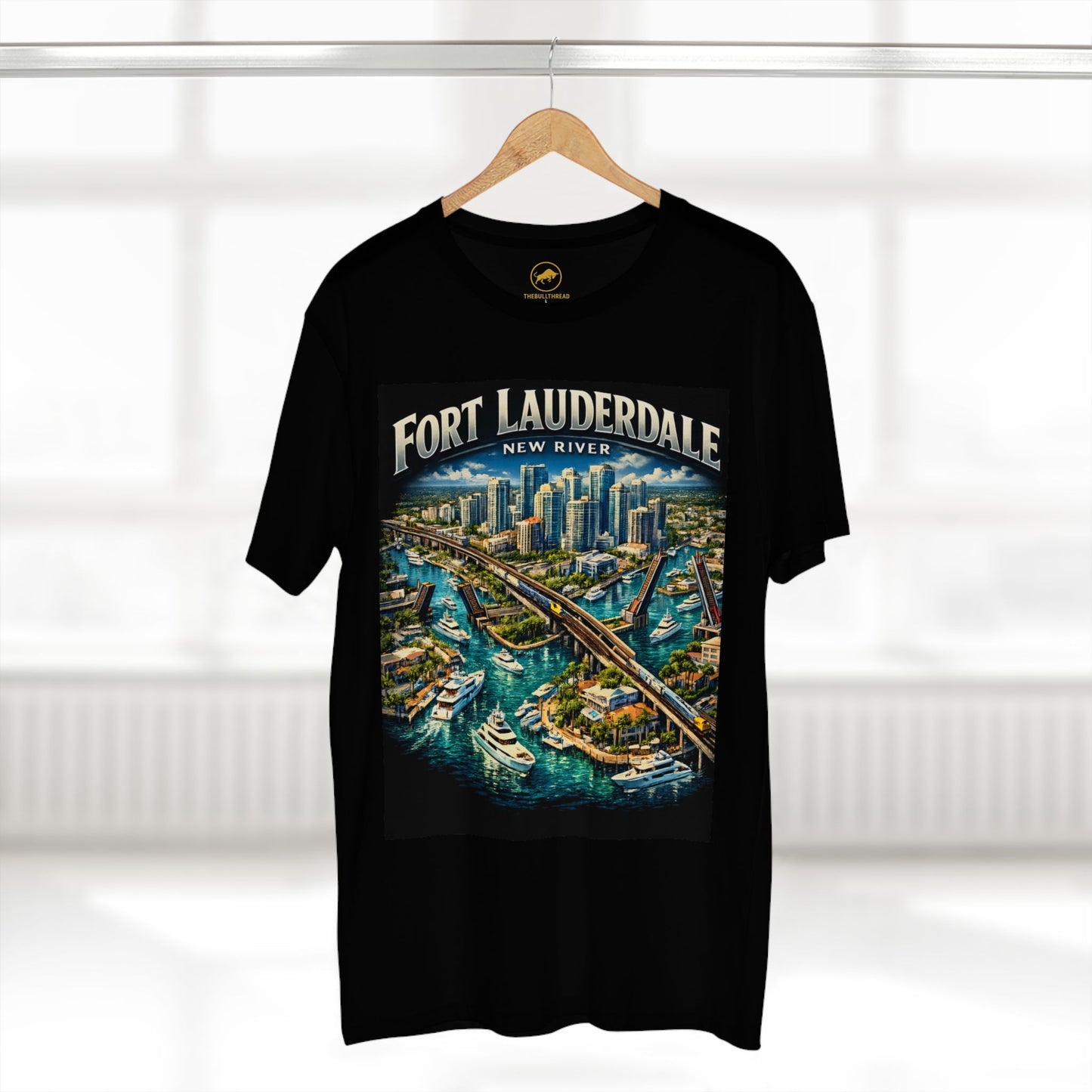 Fort Lauderdale New River Shirt, Premium Florida Skyline Tee, Las Olas Bridge Graphic T-Shirt, Coastal Yacht City Shirt.
