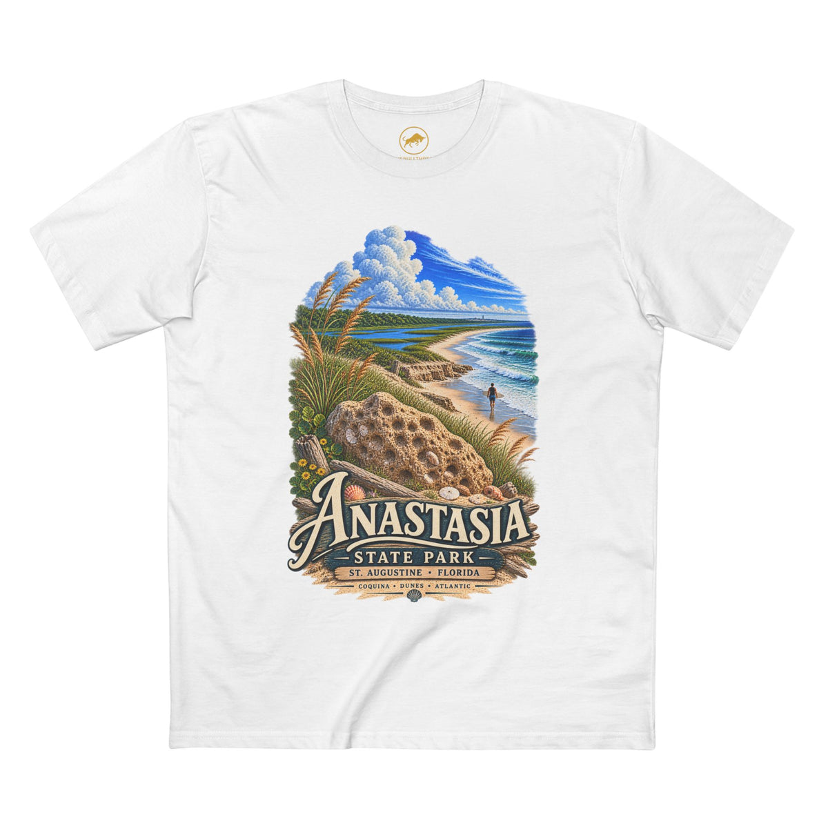 Anastasia State Park T-Shirt, St. Augustine Florida Coquina Beach Graphic Tee.