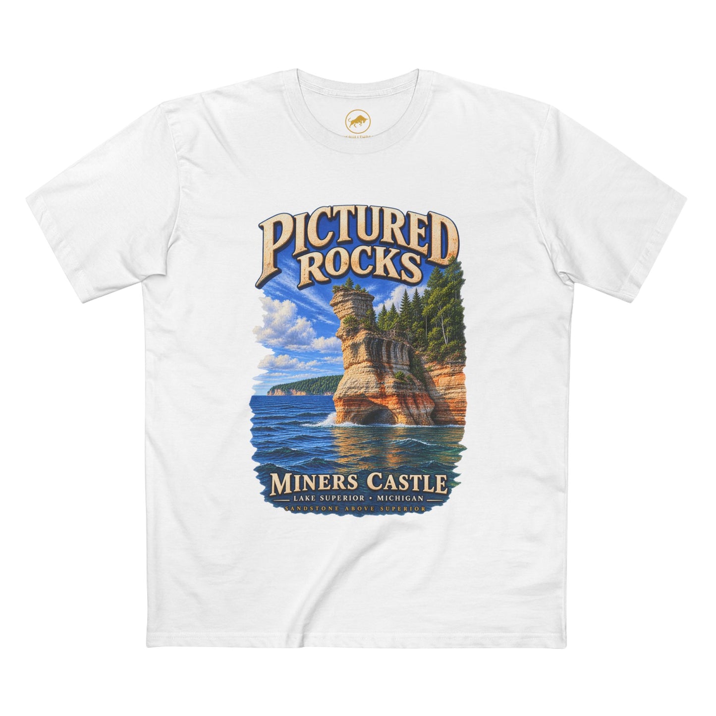 Pictured Rocks Miners Castle Shirt - Lake Superior Michigan T-Shirt, Upper Peninsula Great Lakes Travel Tee.