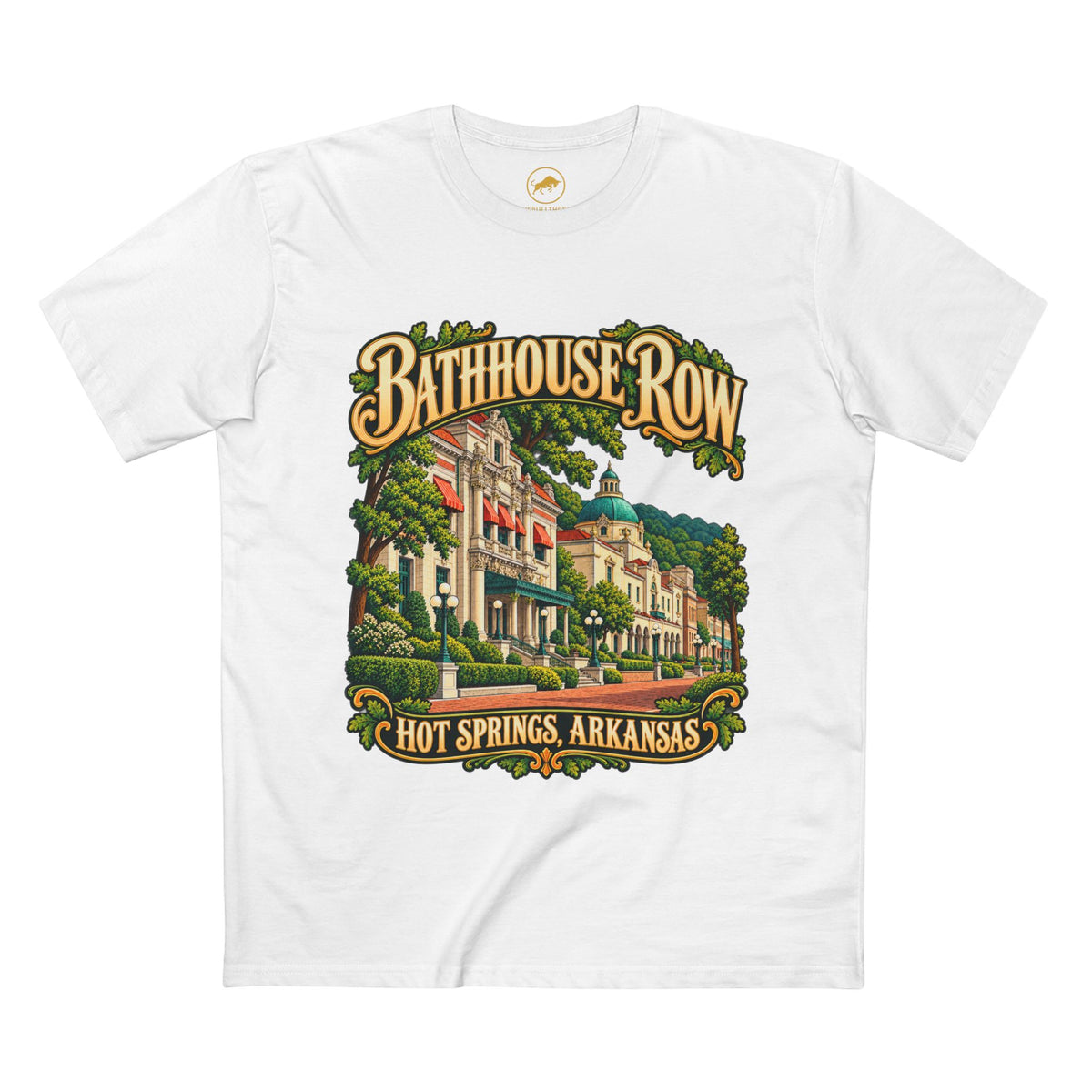 Bathhouse Row Hot Springs Arkansas Shirt, Historic Architecture Travel Tee, Arkansas Vacation Gift.