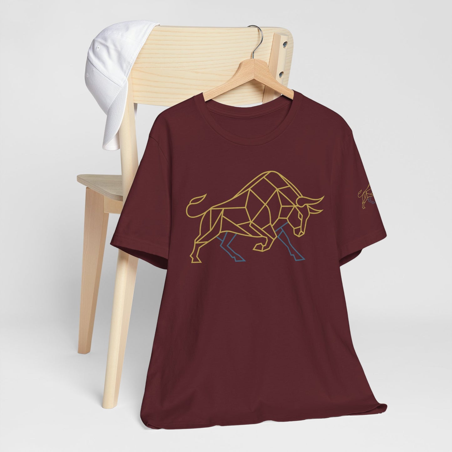 Premium Minimalist Crypto T-Shirt - Geometric Bull Graphic Inspired by Bitcoin & XRP by TheBullThread
