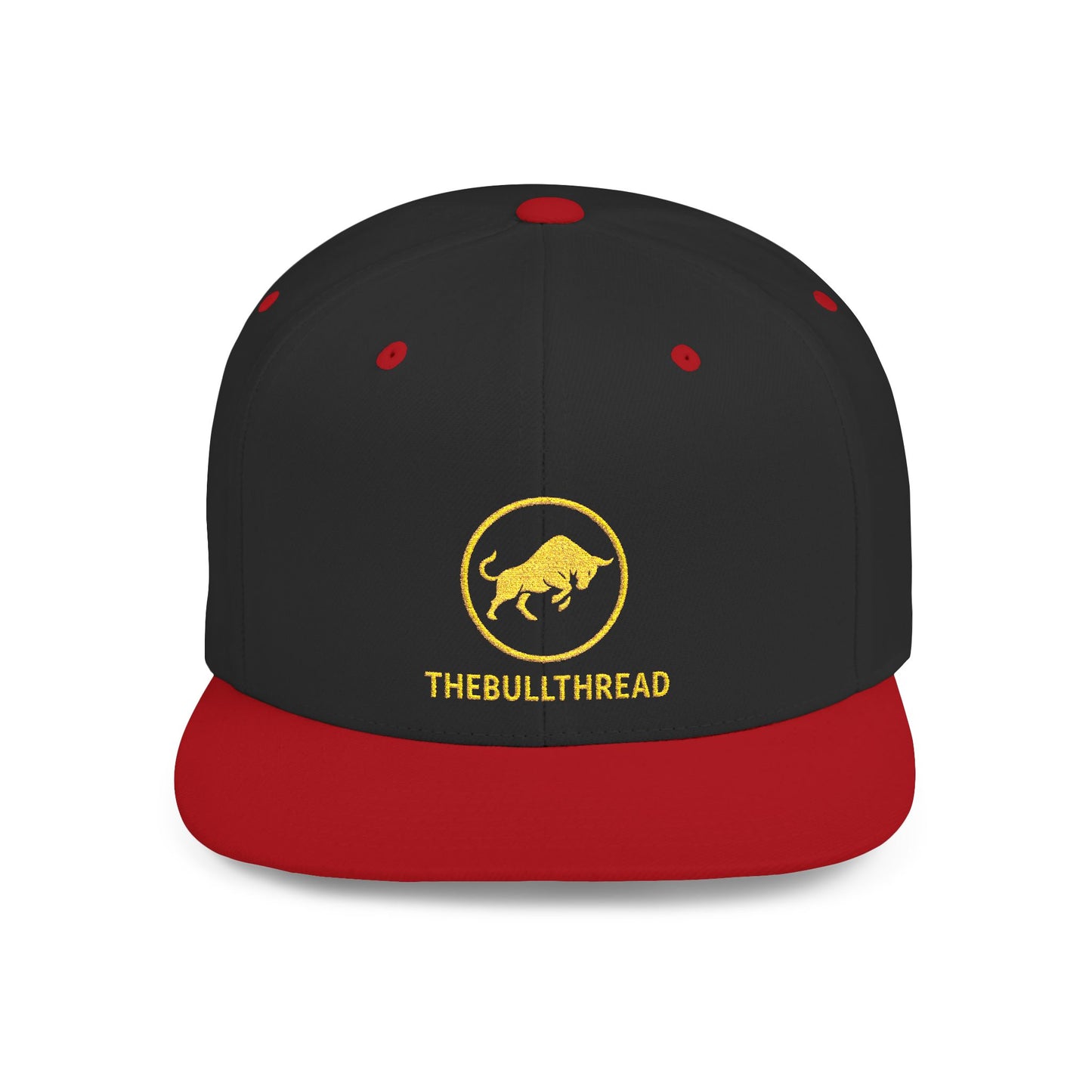 Premium Embroidered Snapback Hat - 6089M Flat-Bill Crypto Cap by TheBullThread