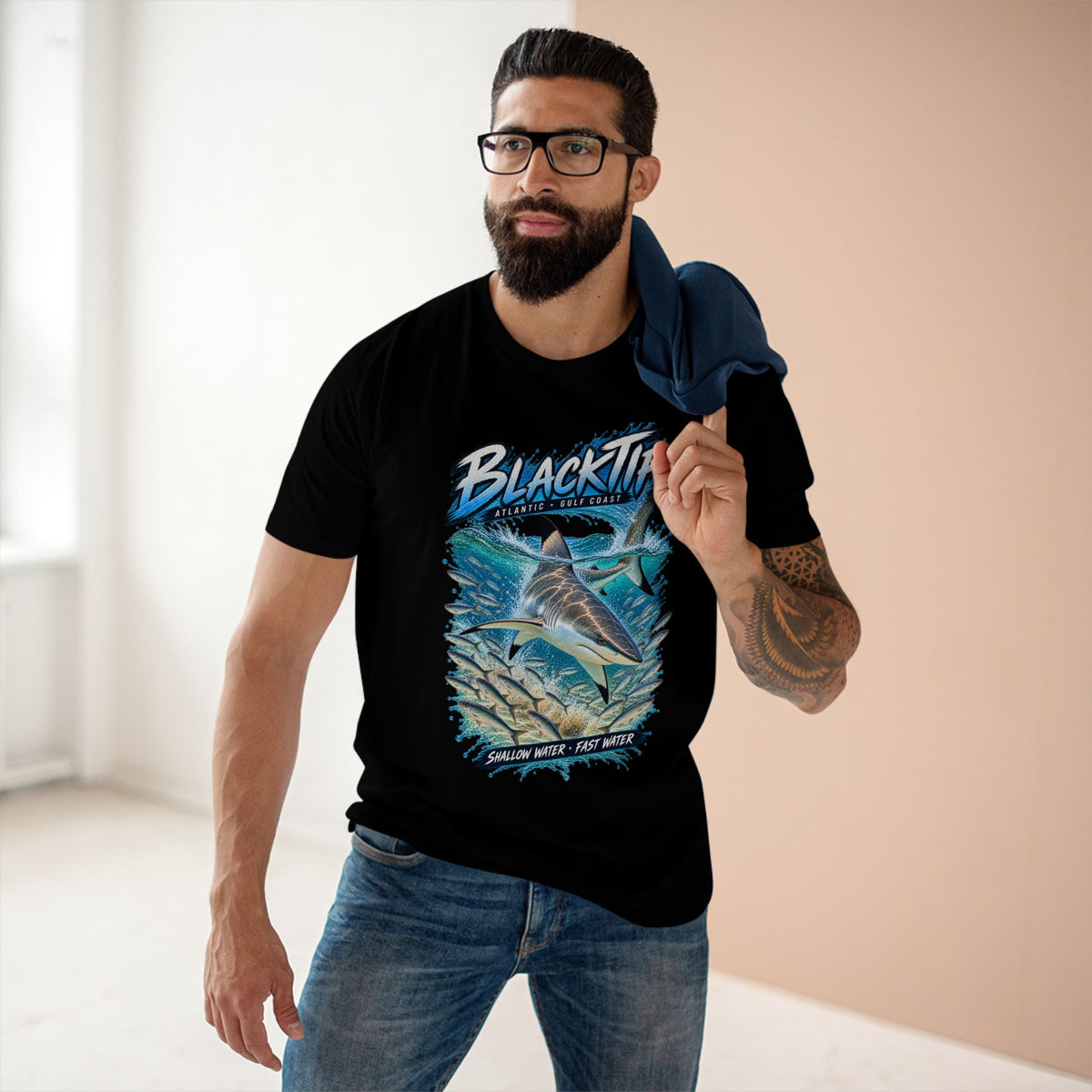 Blacktip Shark Shirt, Florida Shark T-Shirt, Atlantic Gulf Coast Tee, Marine Wildlife Shirt, Ocean Fishing Diver Gift.