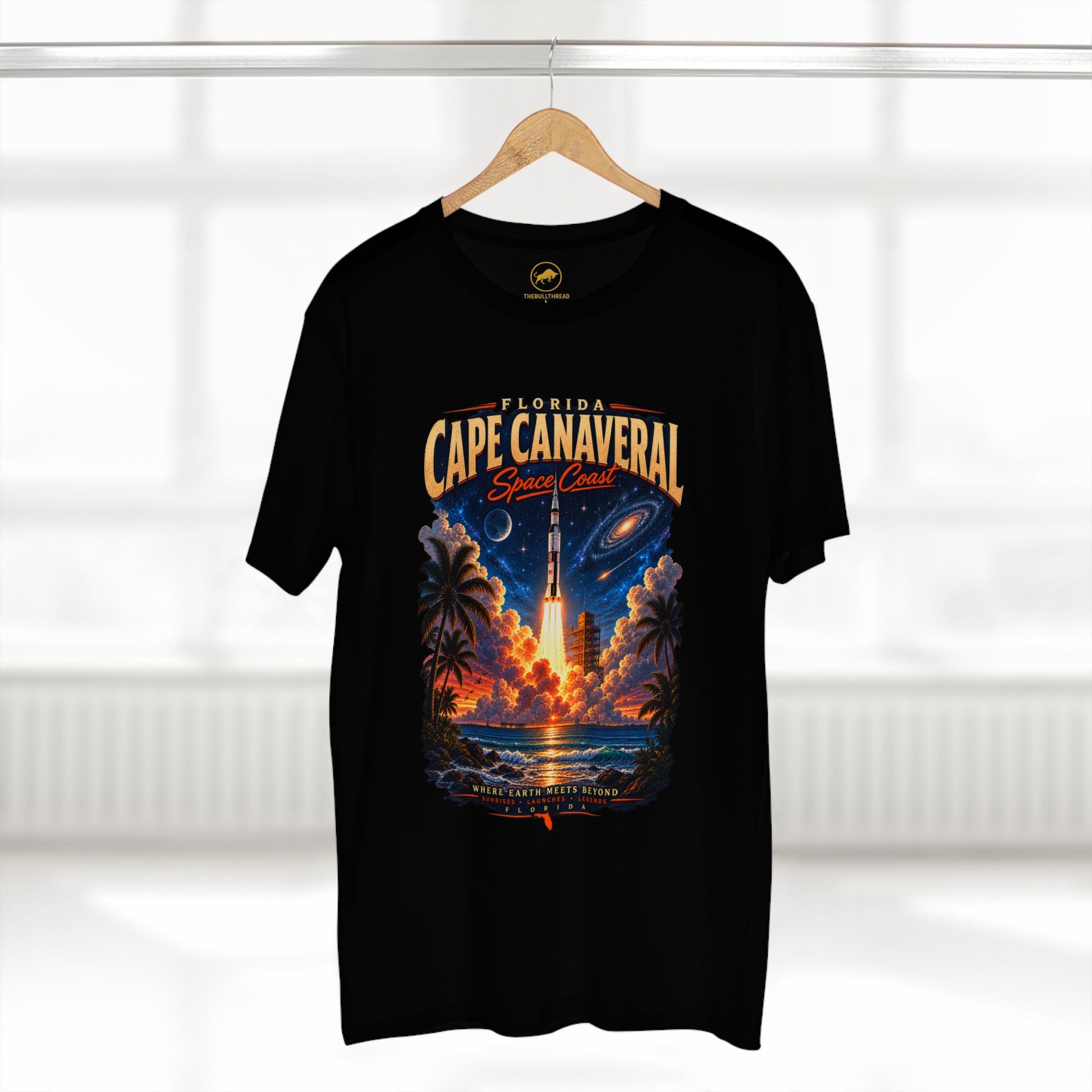 Cape Canaveral Florida Space Coast Rocket Launch Graphic T Shirt.