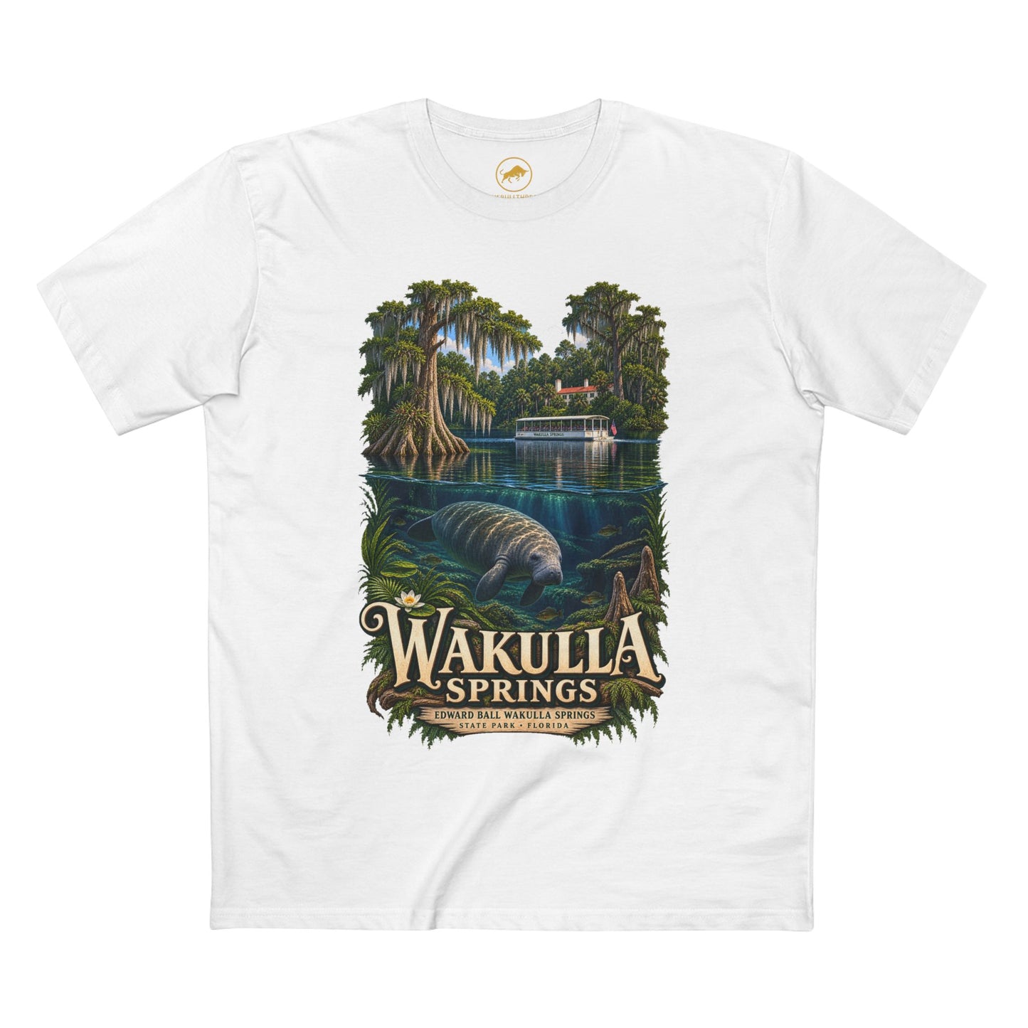Wakulla Springs Shirt, Florida Manatee Graphic Tee, Edward Ball State Park Travel Souvenir.