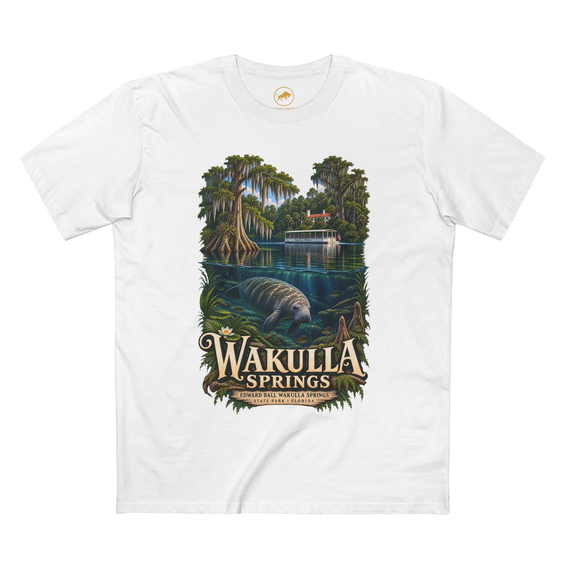Wakulla Springs Shirt, Florida Manatee Graphic Tee, Edward Ball State Park Travel Souvenir.