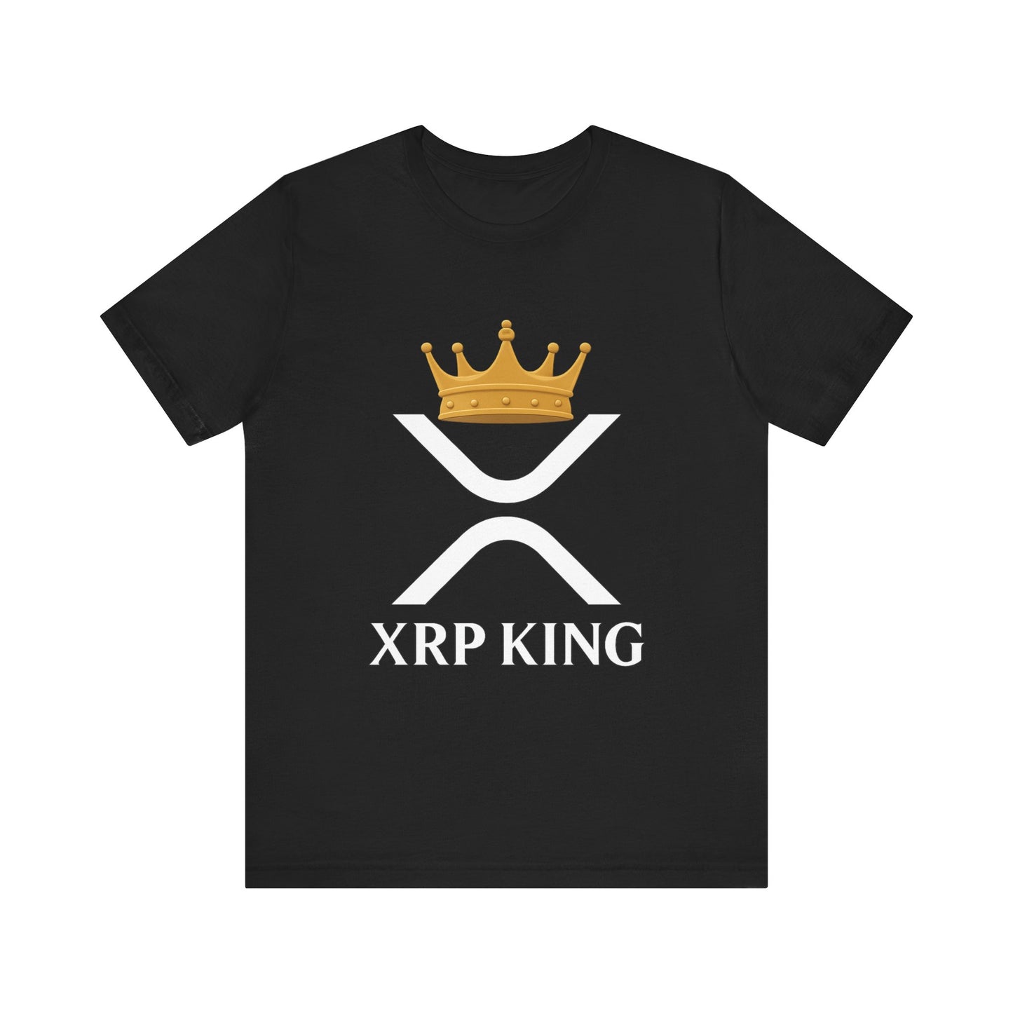 Premium XRP Crypto T-Shirt - XRP King Crowned Royalty Design by TheBullThread