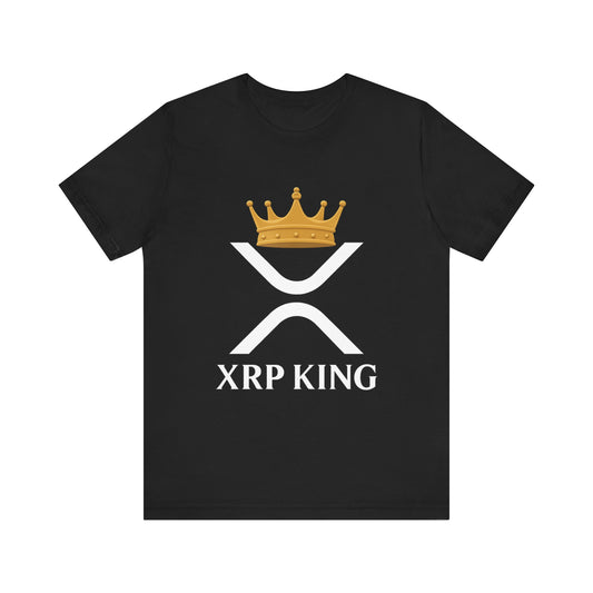 Premium XRP Crypto T-Shirt - XRP King Crowned Royalty Design by TheBullThread