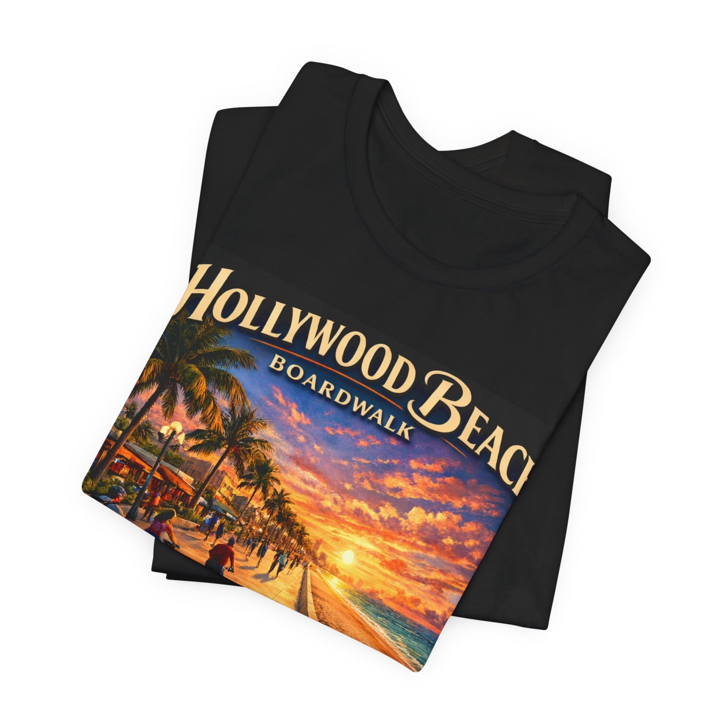 Hollywood Beach Boardwalk Florida Shirt, Hollywood Beach Tee, Florida Beach Shirt, South Florida Boardwalk Tee, Coastal Sunset Shirt.