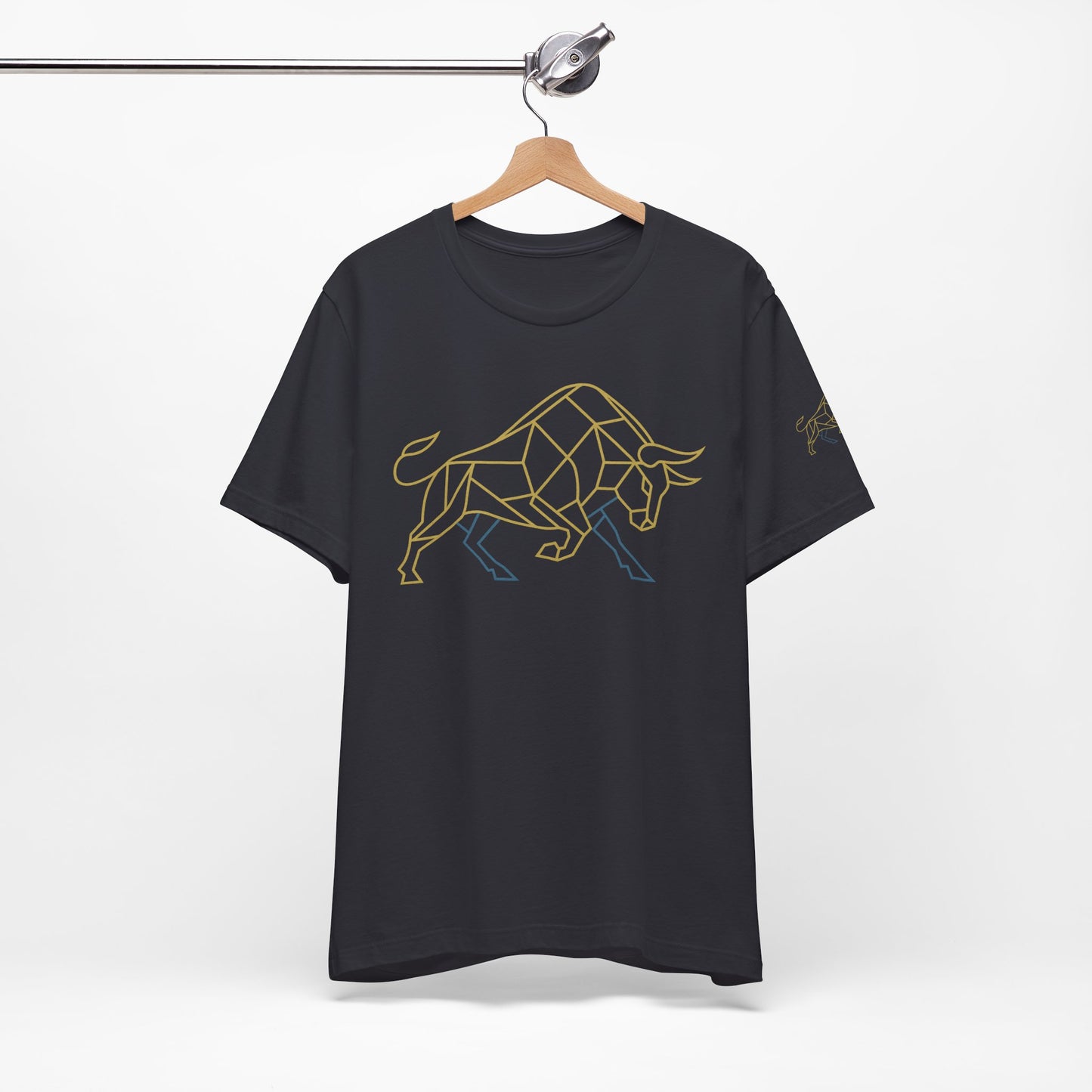 Premium Minimalist Crypto T-Shirt - Geometric Bull Graphic Inspired by Bitcoin & XRP by TheBullThread