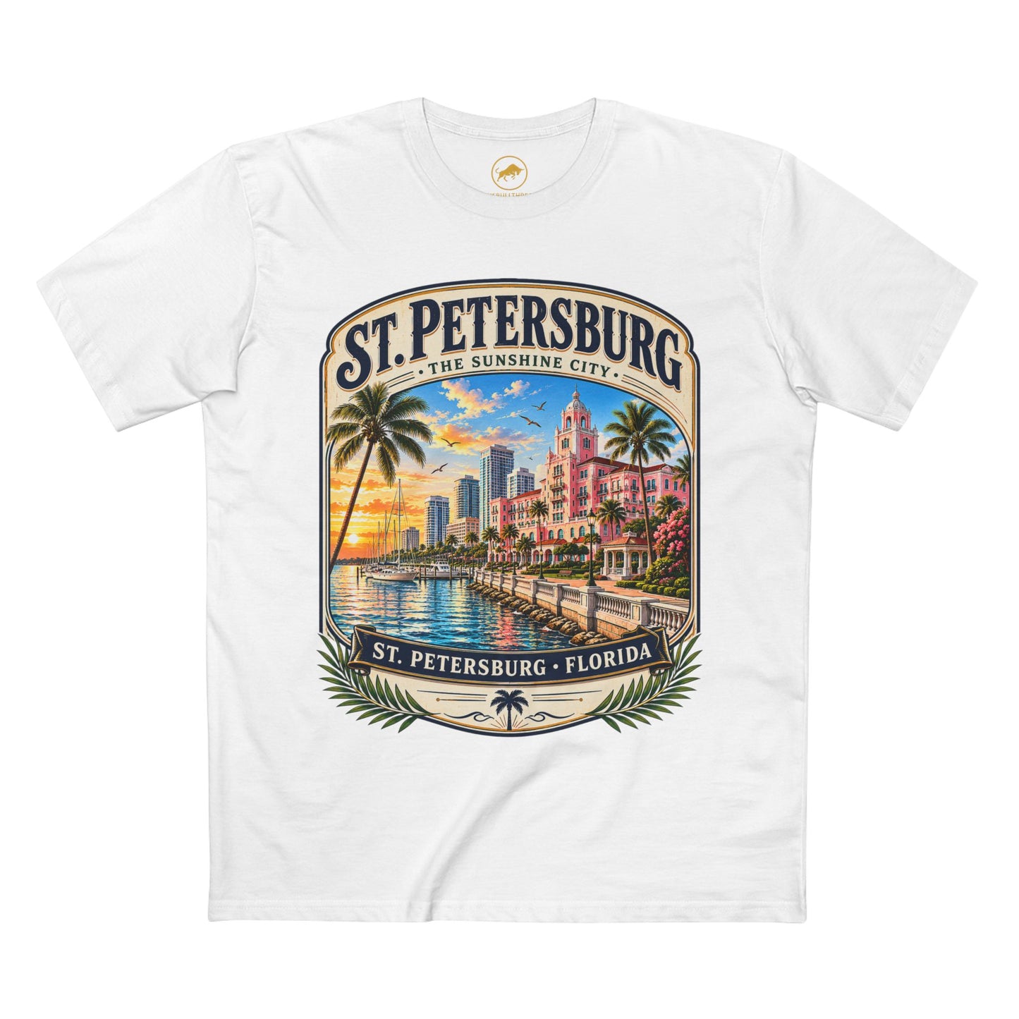 St. Petersburg Florida Shirt, Sunshine City Waterfront Tee, Vintage Florida Travel Graphic Shirt, Gulf Coast Souvenir, St Pete Vacation Gift.