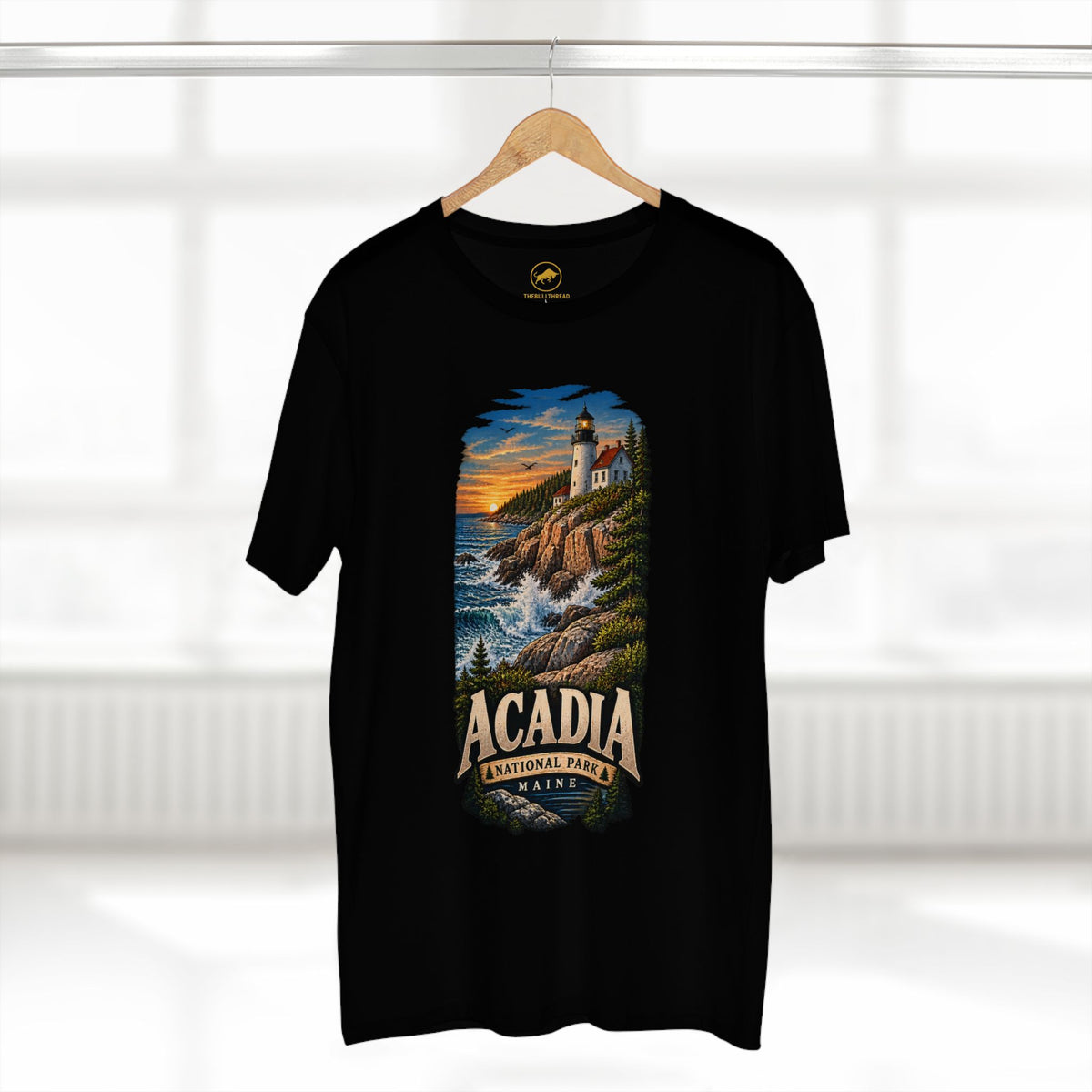 Acadia National Park Shirt, Maine Lighthouse Coastal Tee, New England Hiking Travel Gift