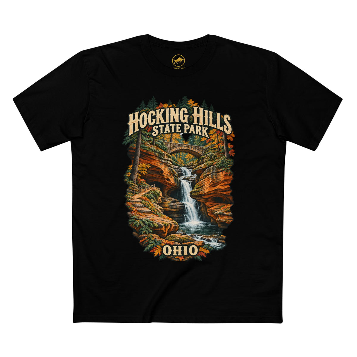 Hocking Hills State Park Ohio Shirt — Upper Falls and Autumn Gorge Tee.