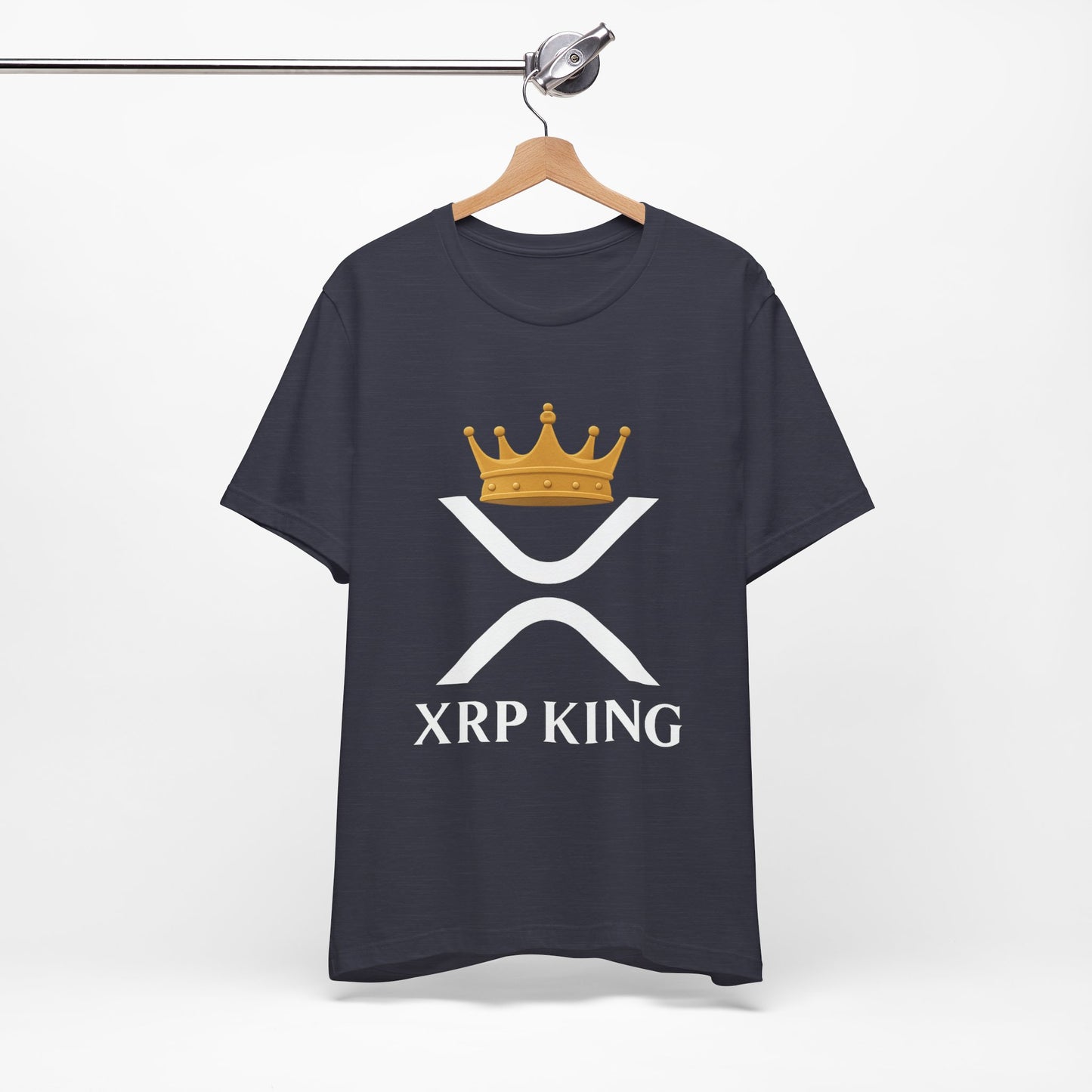 Premium XRP Crypto T-Shirt - XRP King Crowned Royalty Design by TheBullThread