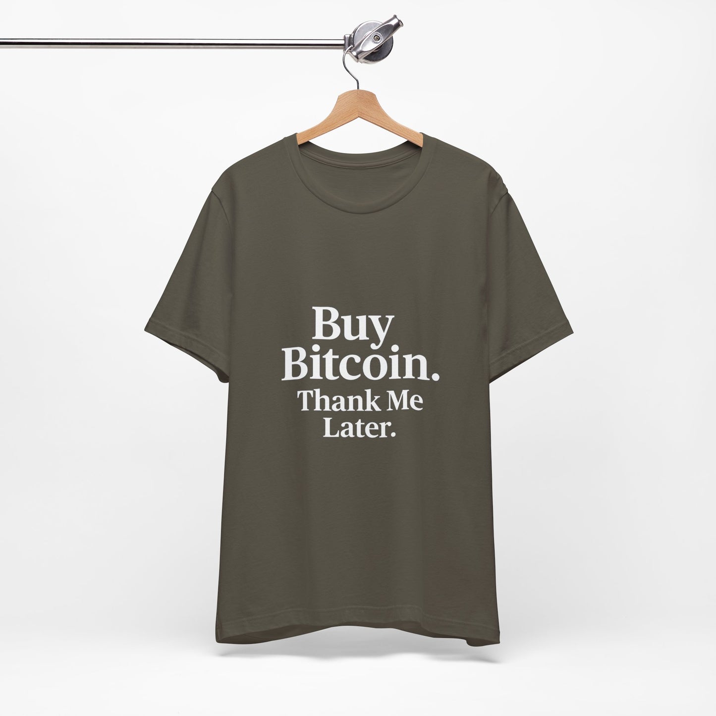 Premium Crypto T-Shirt - Buy Bitcoin Thank Me Later Design by TheBullThread