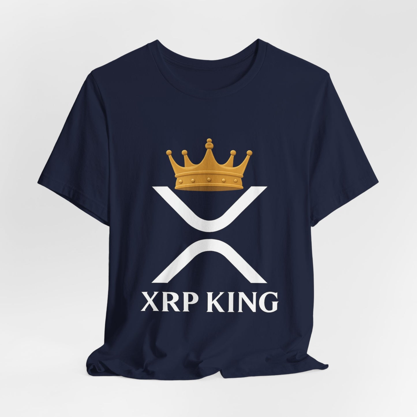 Premium XRP Crypto T-Shirt - XRP King Crowned Royalty Design by TheBullThread