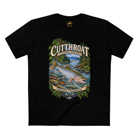 Cutthroat Trout Shirt, Pacific Northwest Fly Fishing Tee, Coastal Sea Run Trout Angler Gift.