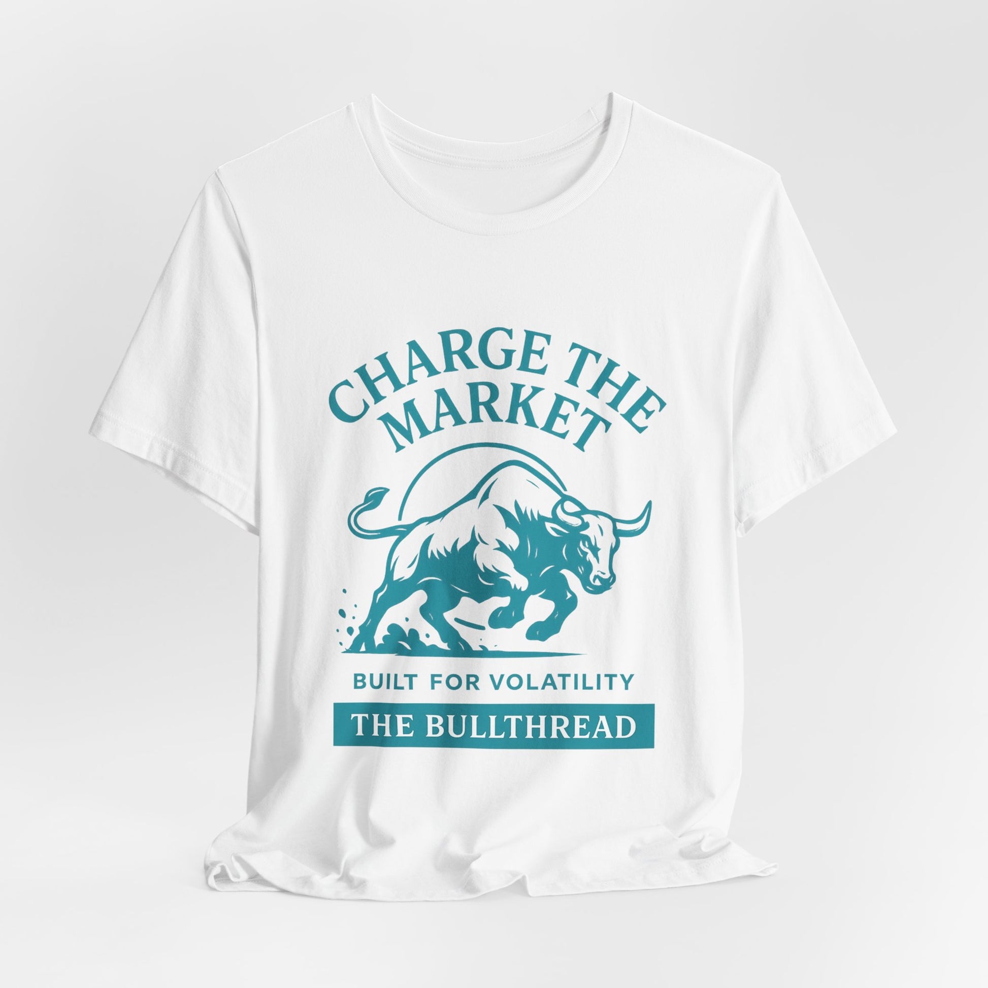 Charge the Market - Turquoise Bull Crypto Investor Shirt.