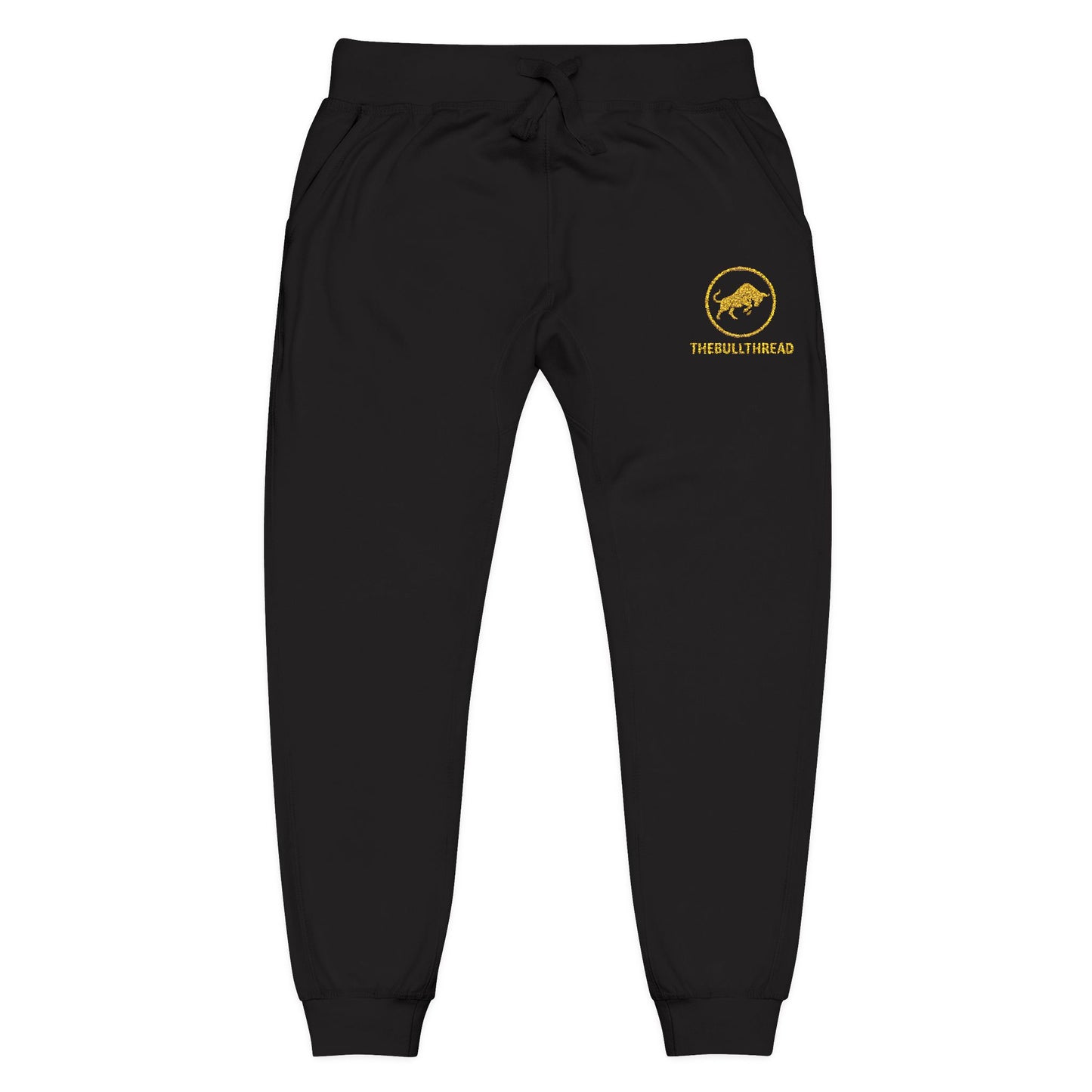 Luxe Fleece Sweatpants - Premium Embroidered Crypto Joggers by TheBullThread