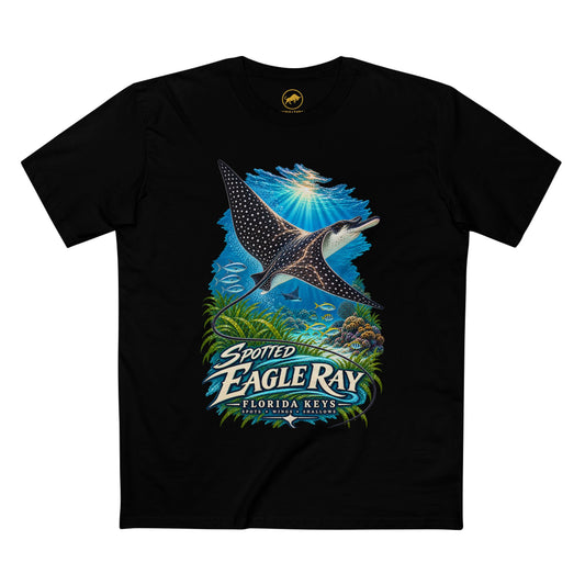 Spotted Eagle Ray Shirt, Florida Keys Marine Wildlife T-Shirt, Scuba Diving Ocean Tee.
