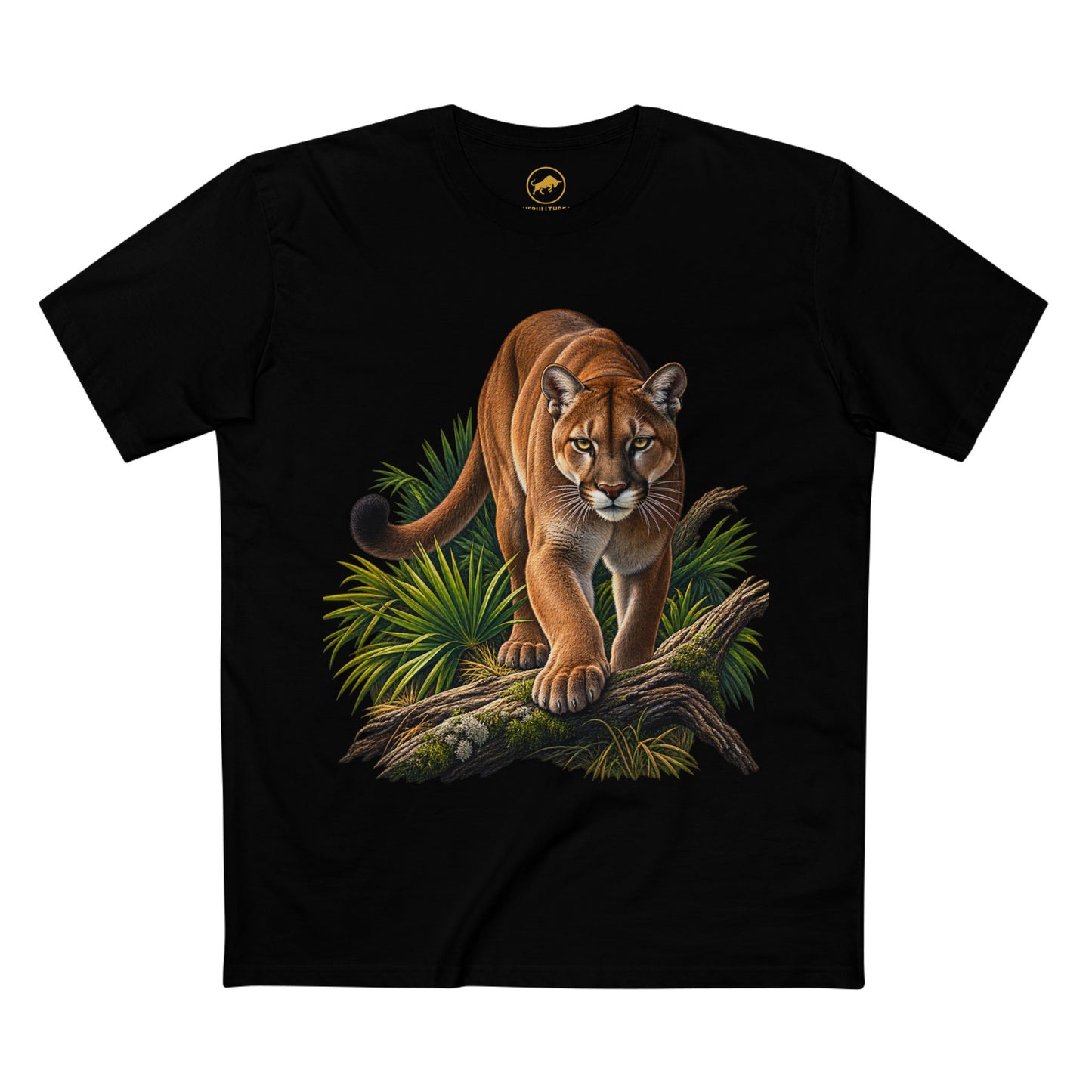 Florida Panther Wildlife Graphic T Shirt Realistic Big Cat Nature Tee Florida Wildlife Outdoor Animal Lover Shirt.