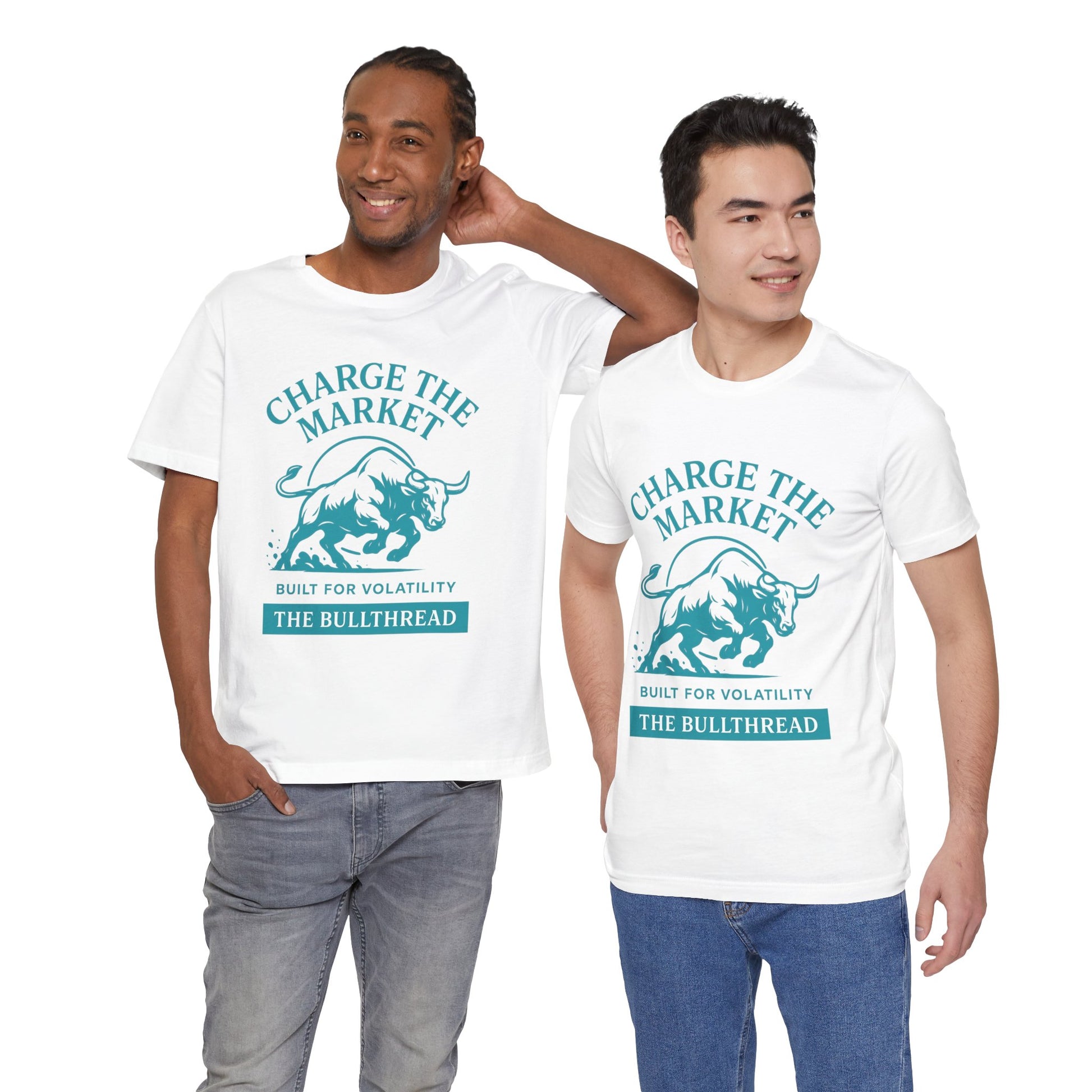 Charge the Market - Turquoise Bull Crypto Investor Shirt.