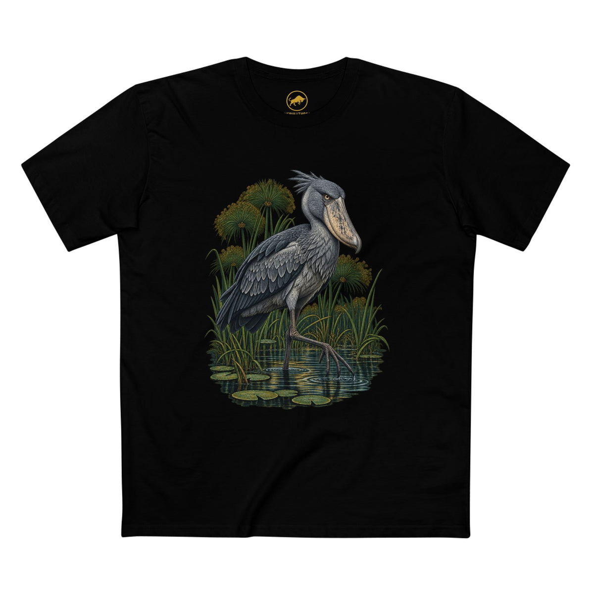 Shoebill Shirt, African Papyrus Wetland Bird Tee, Bird Lover and Zookeeper Gift.